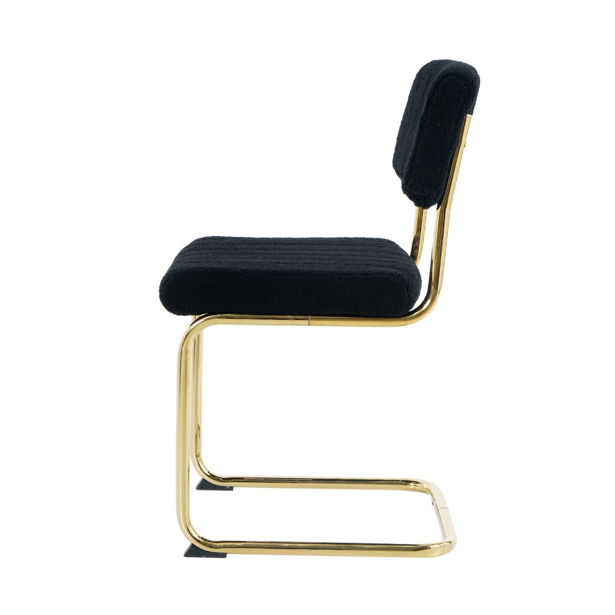 Modern Light Luxury Dining Chair With Metal Legs And Bow Design