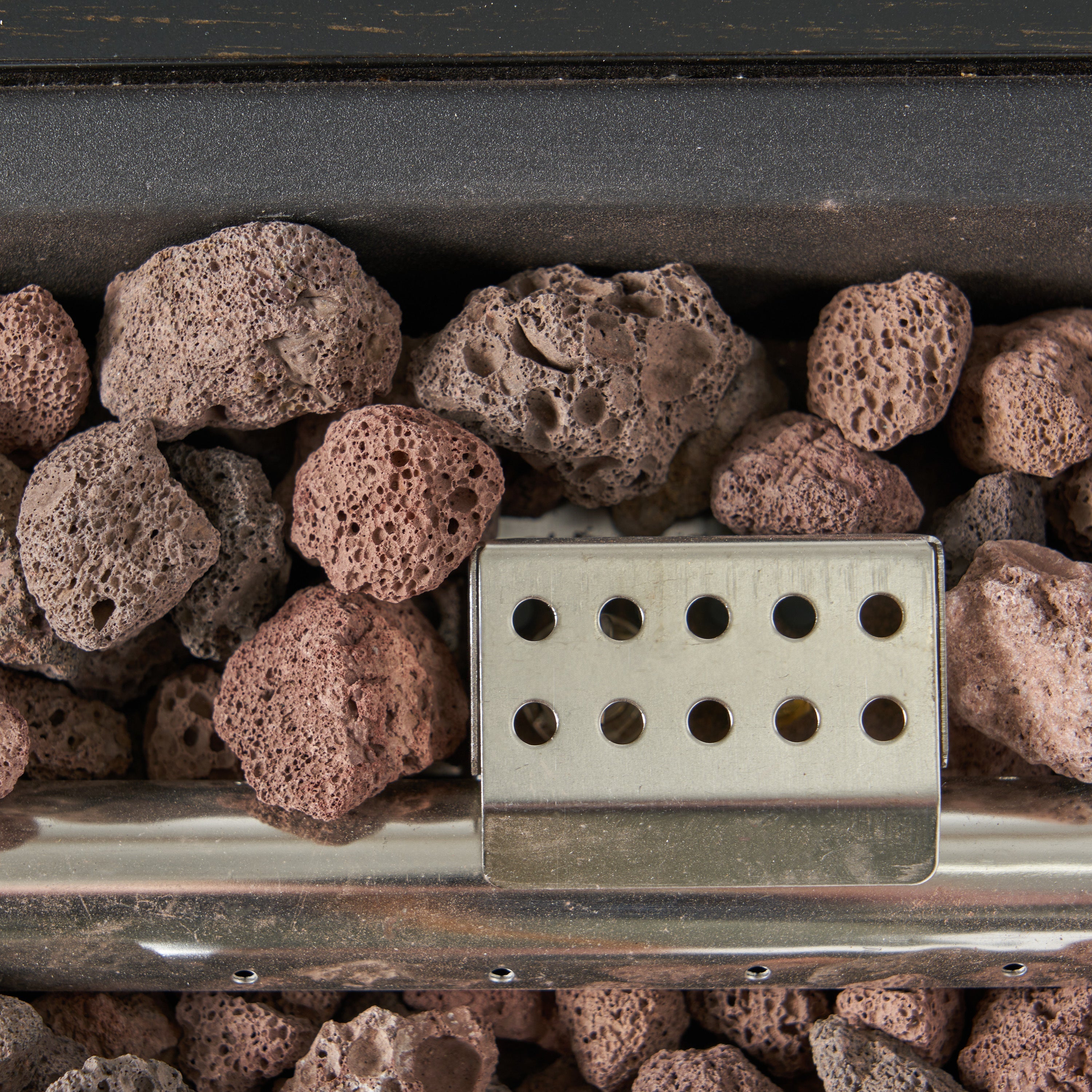 Modern Dark Grey 40' Outdoor Iron Propane Fire Pit