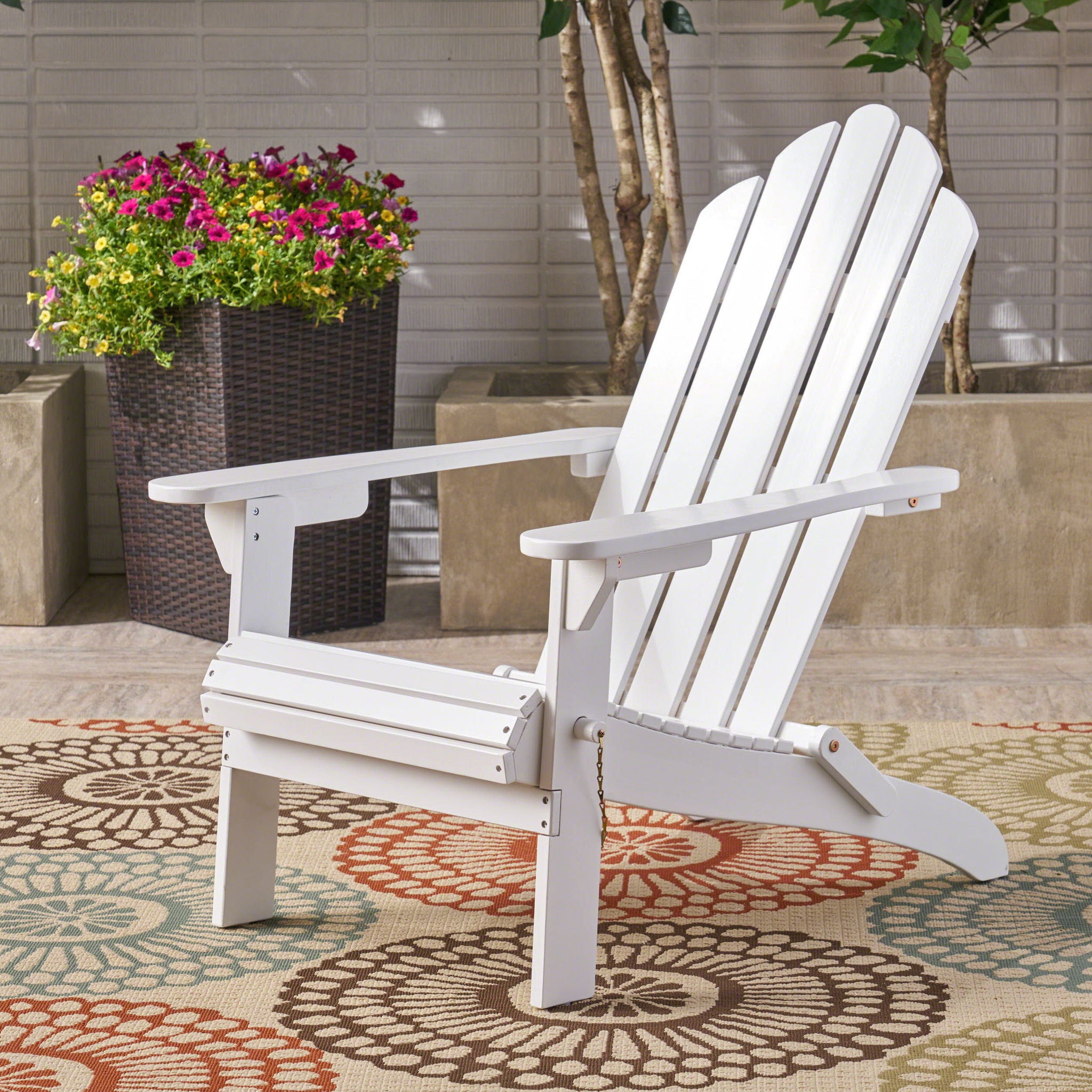 Aurascape - Outdoor Acacia Wood Foldable Adirondack Chair