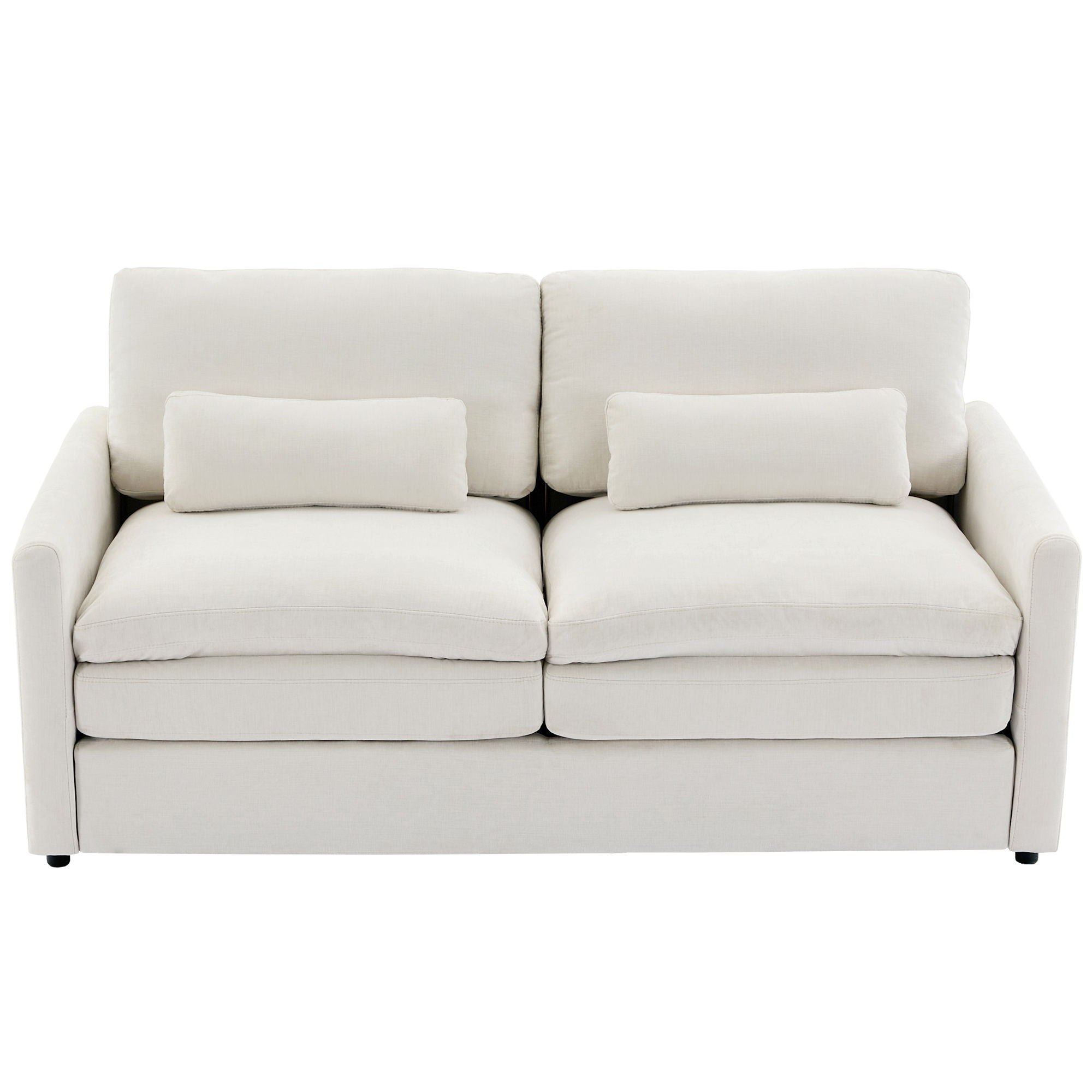 Cozy Upholstered Plush Cushion Loveseat Sofa For Living Room - Best Buy Furniture