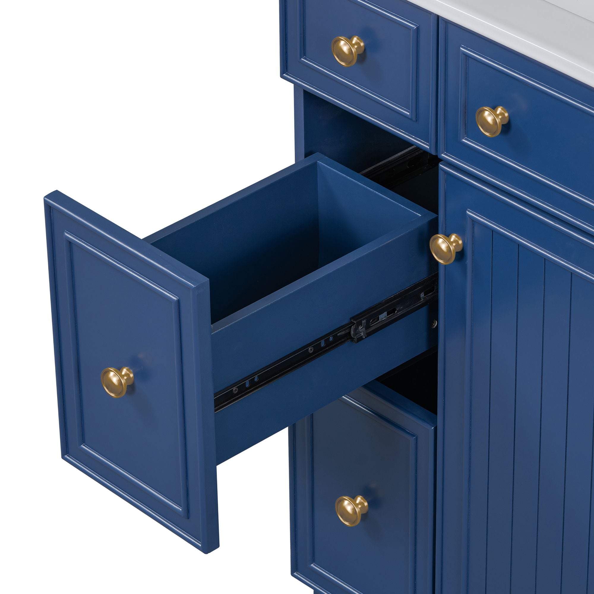 Bathroom Vanity Cabinet With Sink - Blue