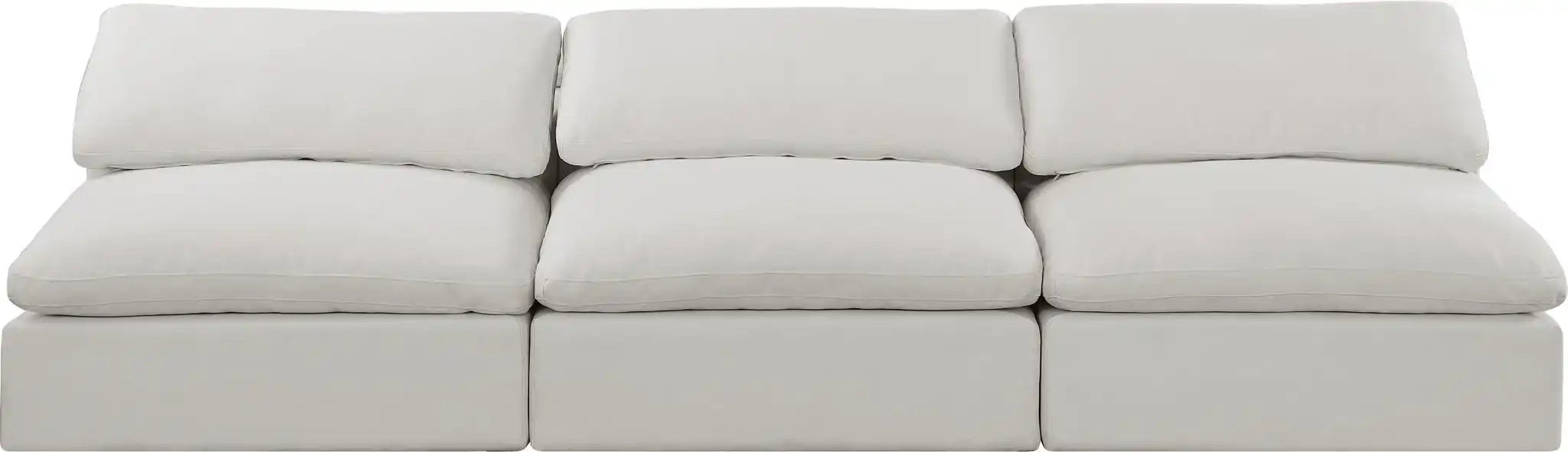 Comfy - Linen Modular Armless Sofa 3 Seats