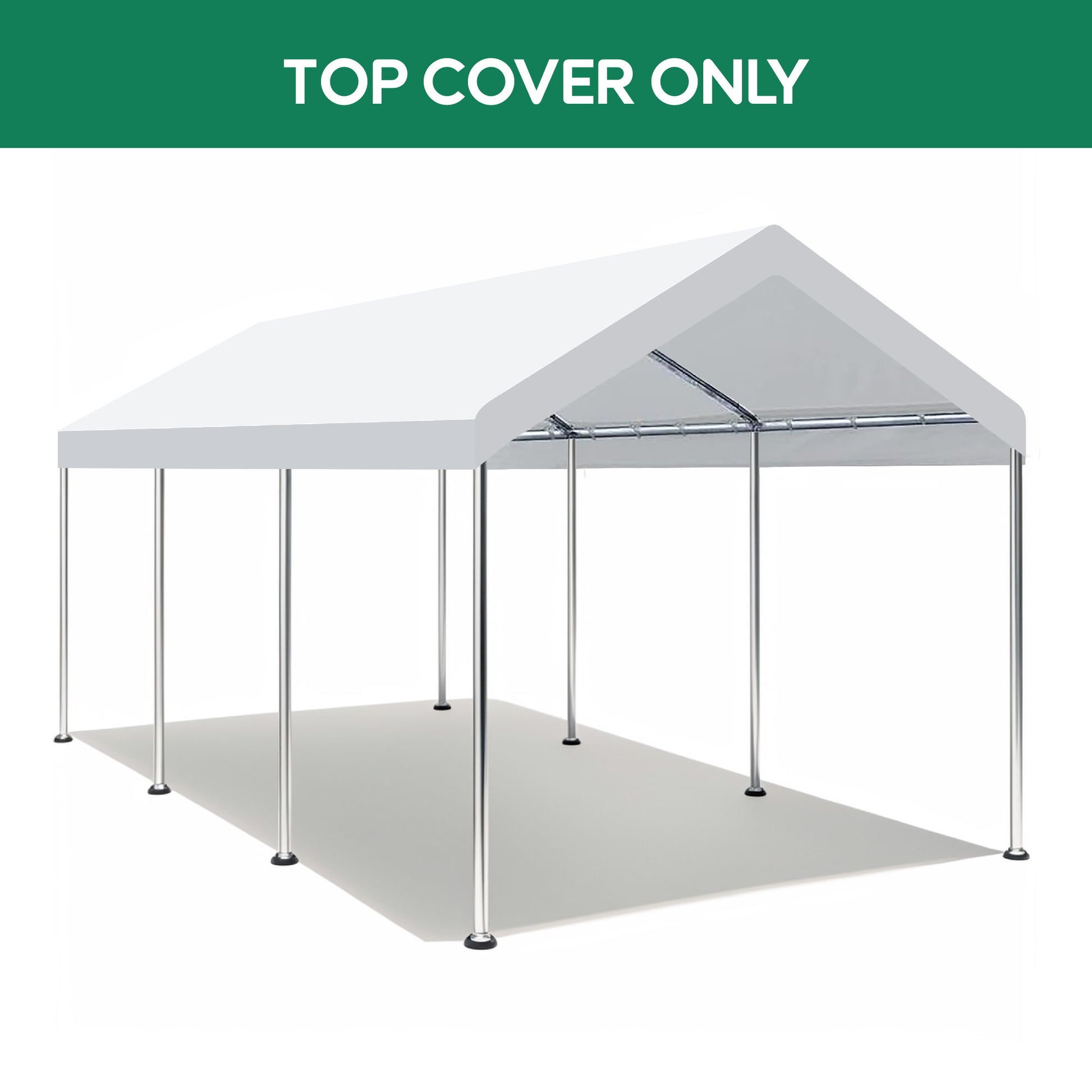10 X 20 Ft Carport Canopy Cover Replacement Heavy Duty Waterproof Fabric With 36 Bungee Cords UV & Tear Resistant (Cover Only) - White - Best Buy Furniture