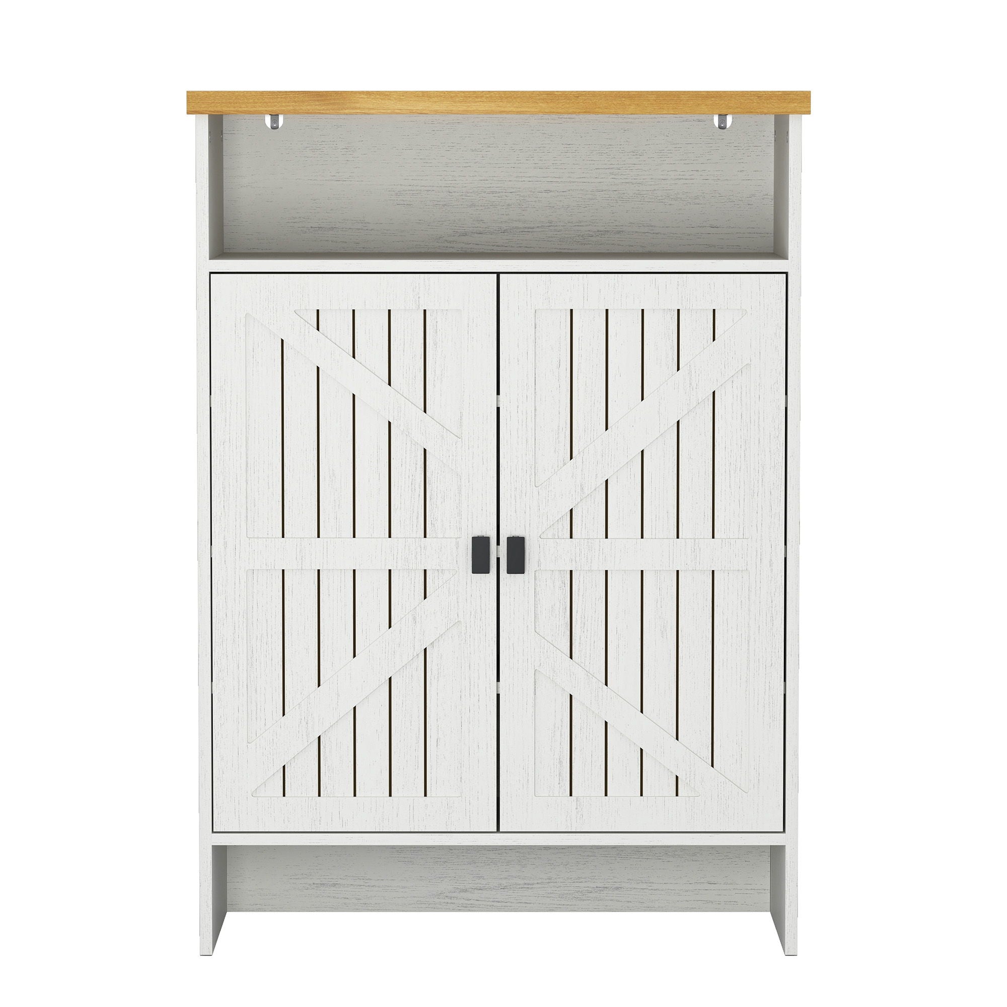 Modern Minimalist Shoe Cabinet With Sliding Door Design - White