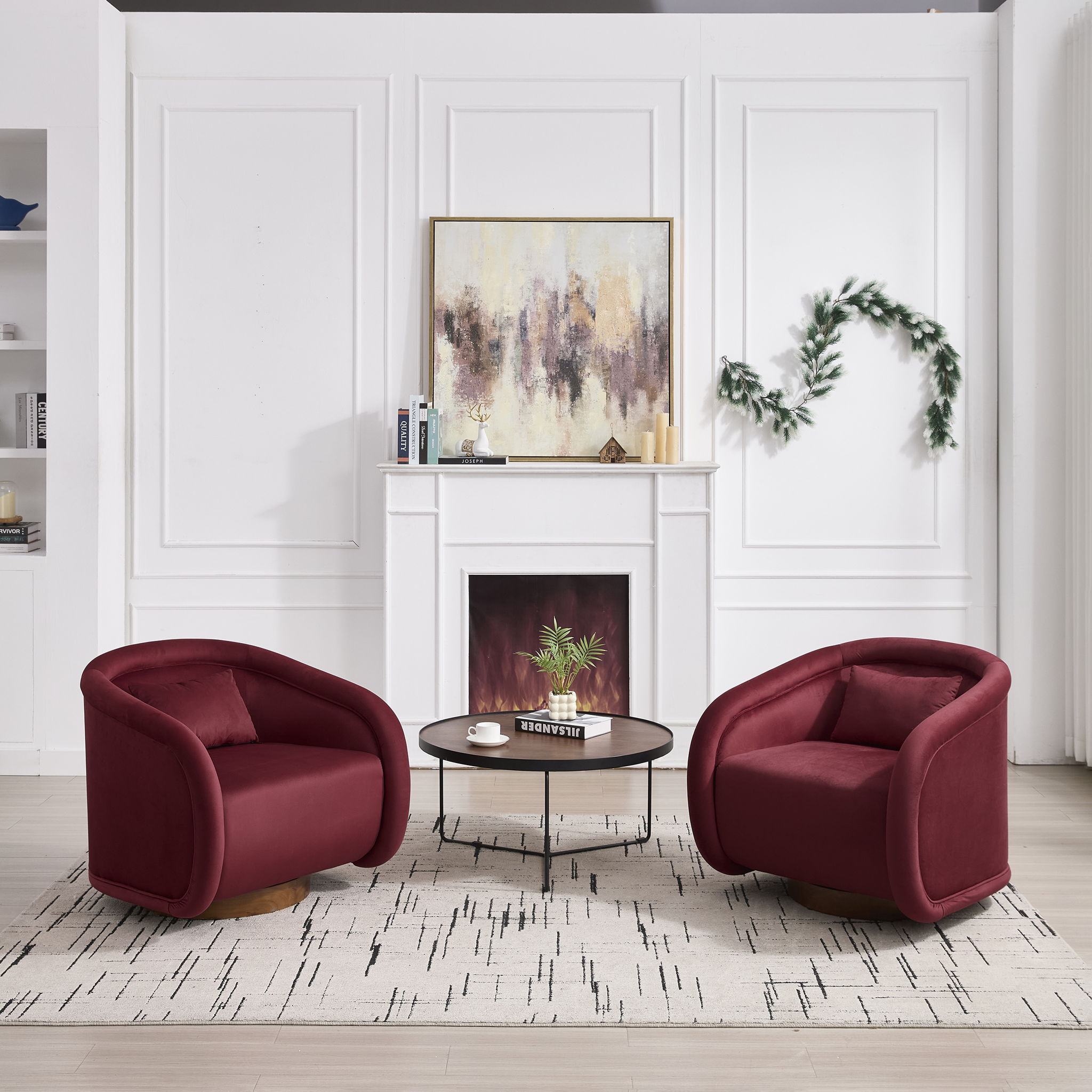 Swivel Accent Chair With 360 Degree Rotating
