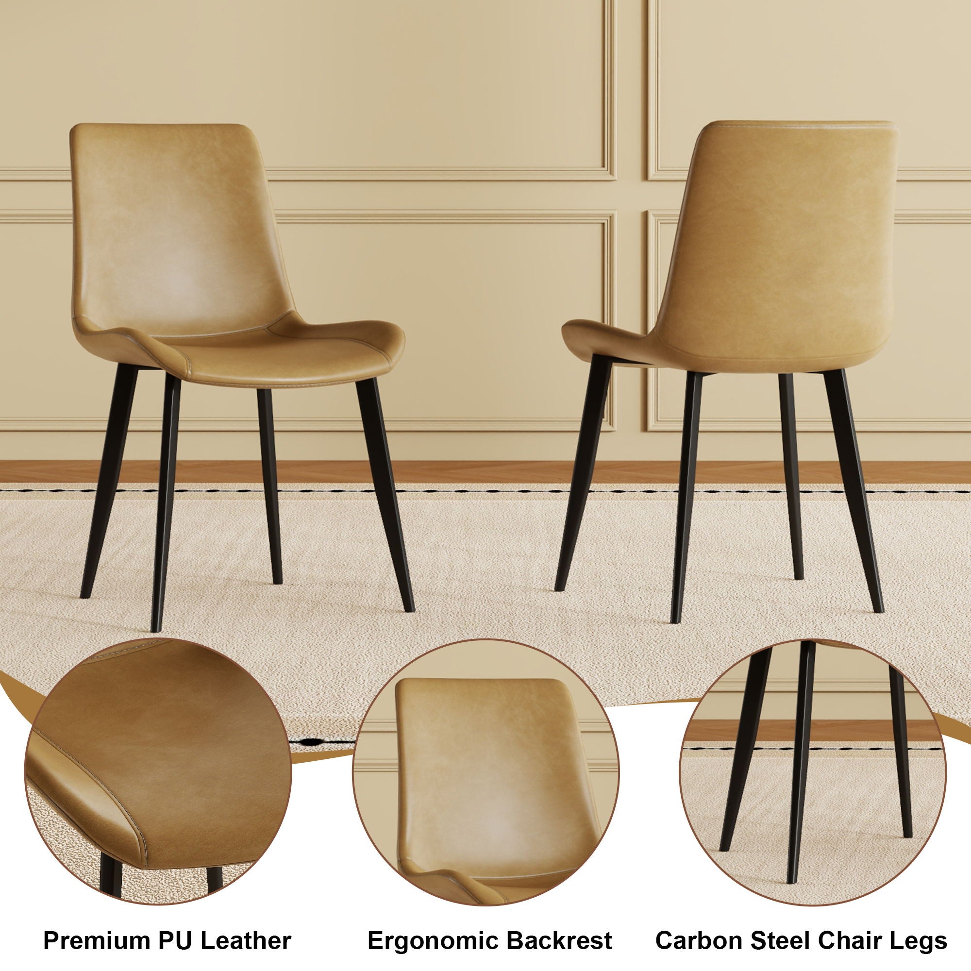 Round Dining Table With Lazy Susan For Kitchen, Dining Room - Black / White