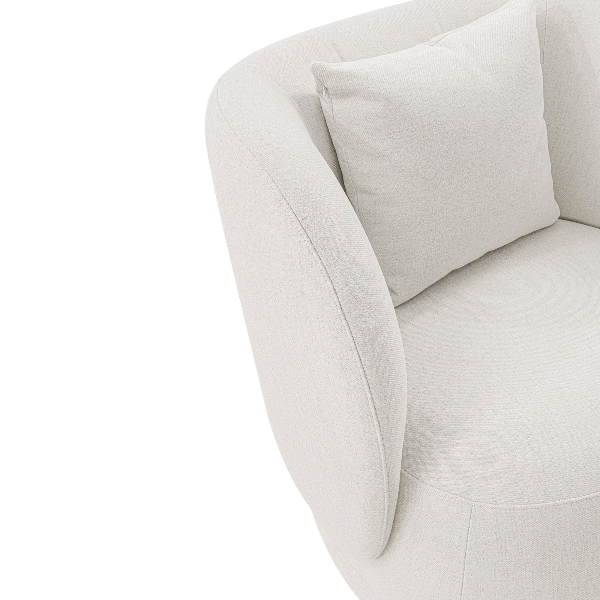 Weave - Accent Chair With Pillow, Comfortable Seating For Living Room - Cream