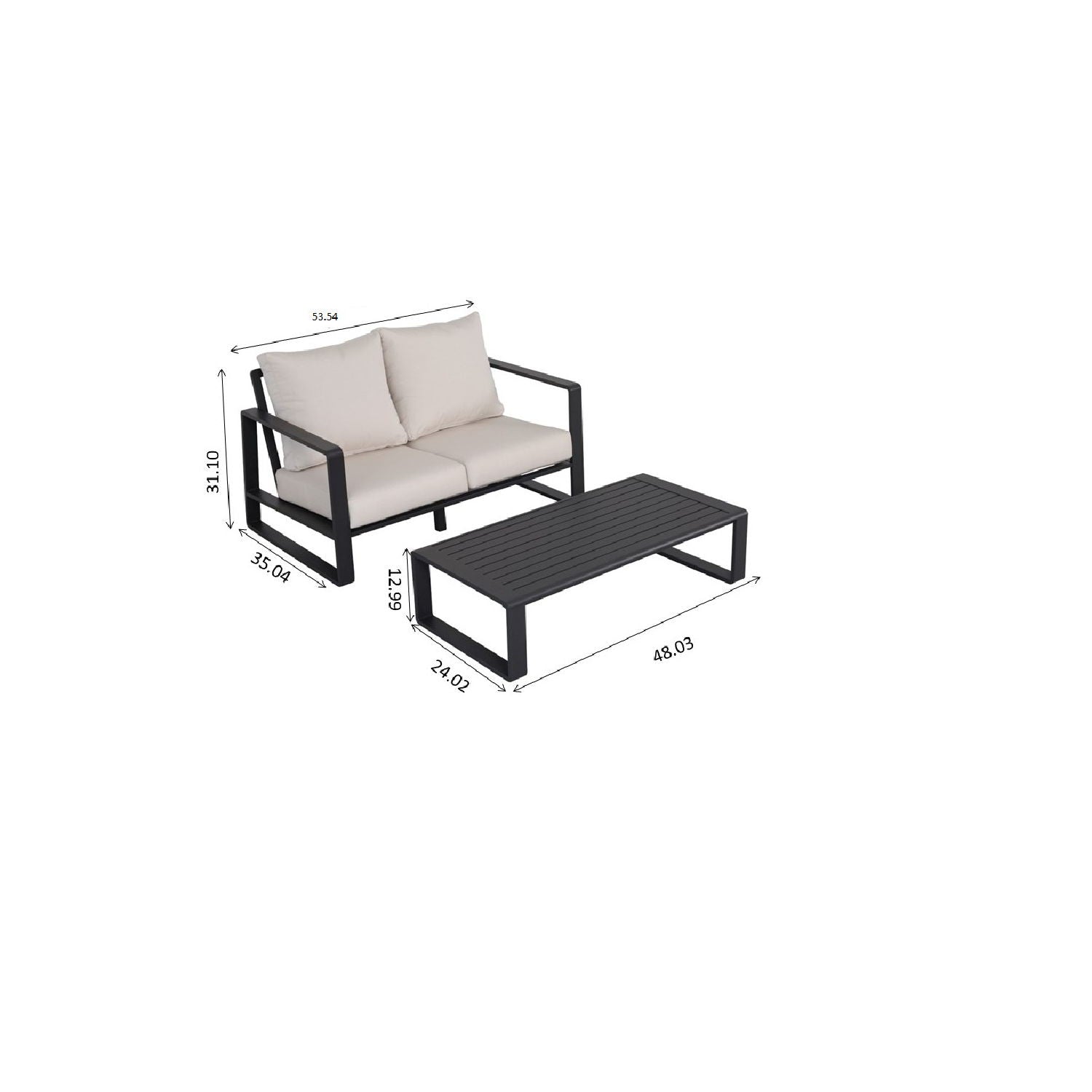 Sofa With Rectangular Coffee Table
