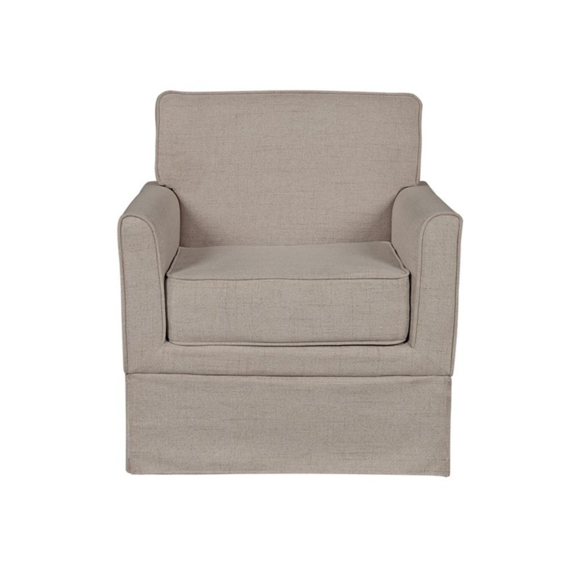 Timeless Slipcover Accent Armchair With Track Arm Silhouette Upholstered - Light Brown - Best Buy Furniture