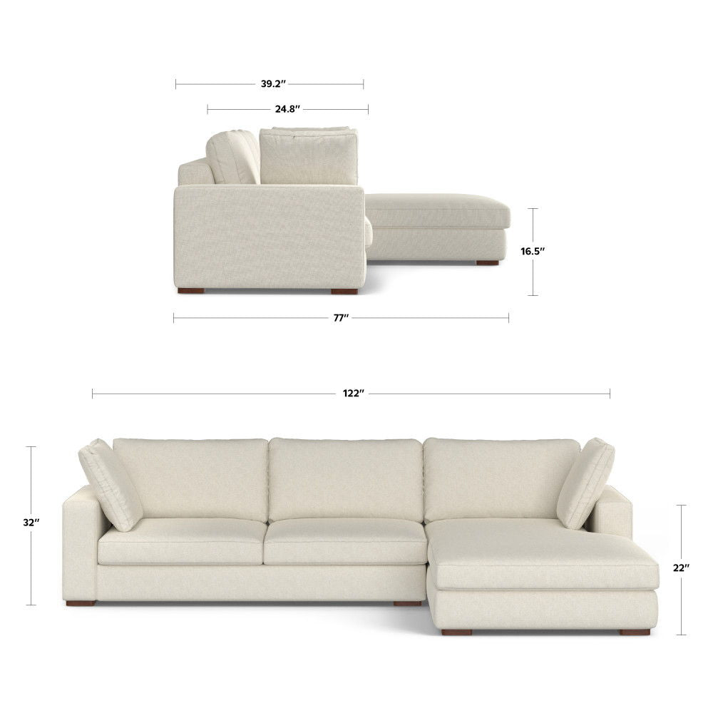 Charlie - Upholstered Deep Seater Sectional Sofa - Best Buy Furniture