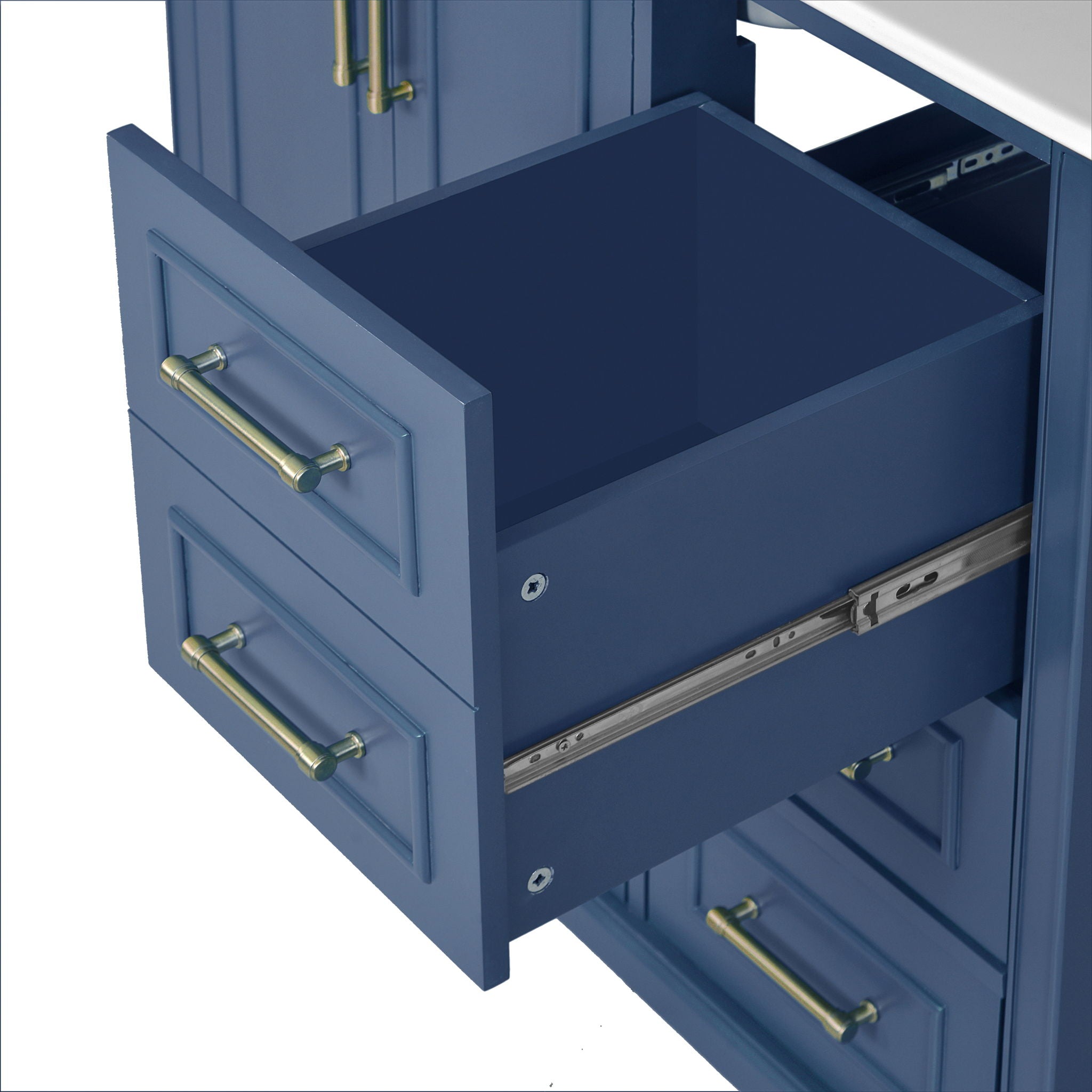 Traditional Bathroom Vanity With Soft Close Doors And Drawers