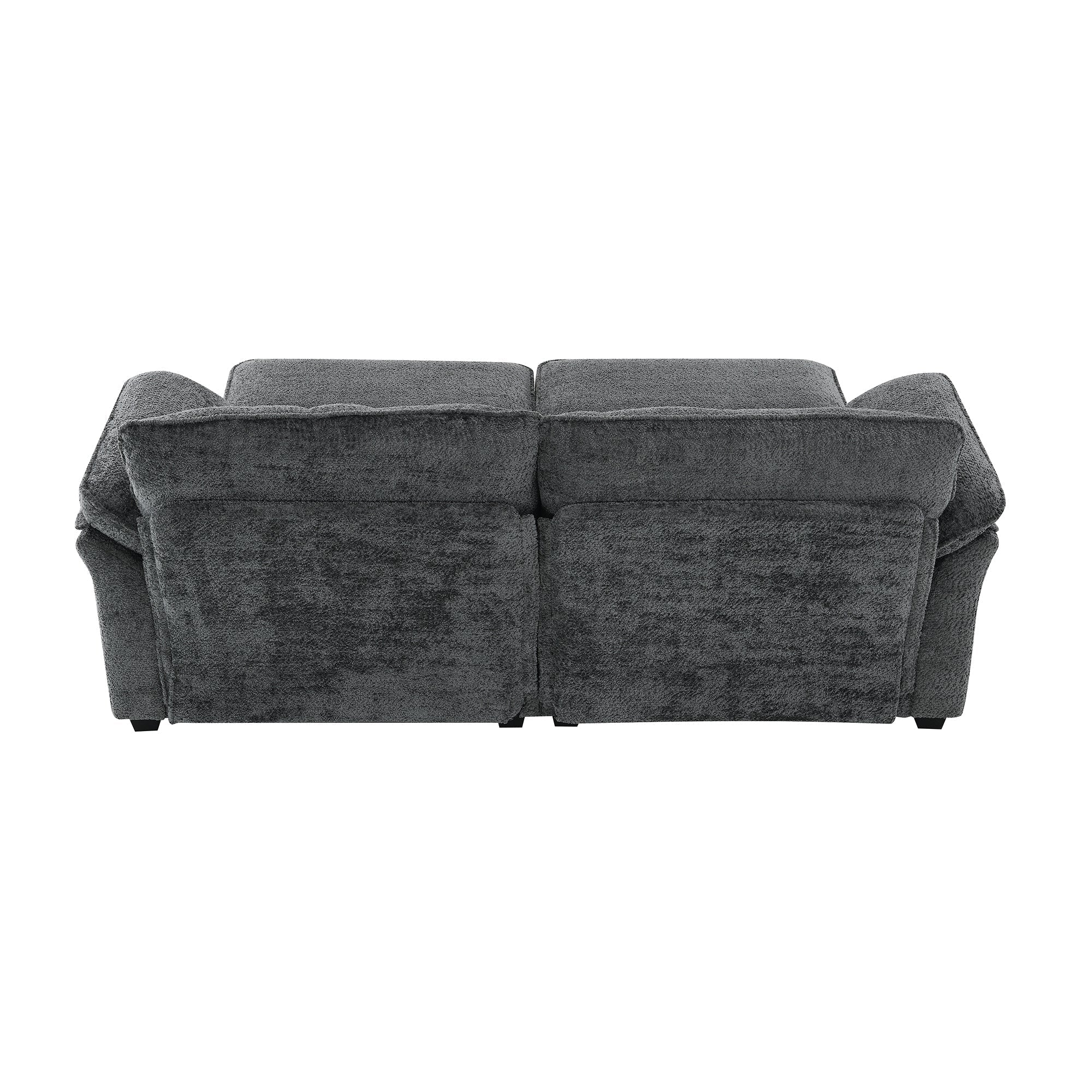 The Adelle Adaptable Gray Chenille Modular Sofa Bed