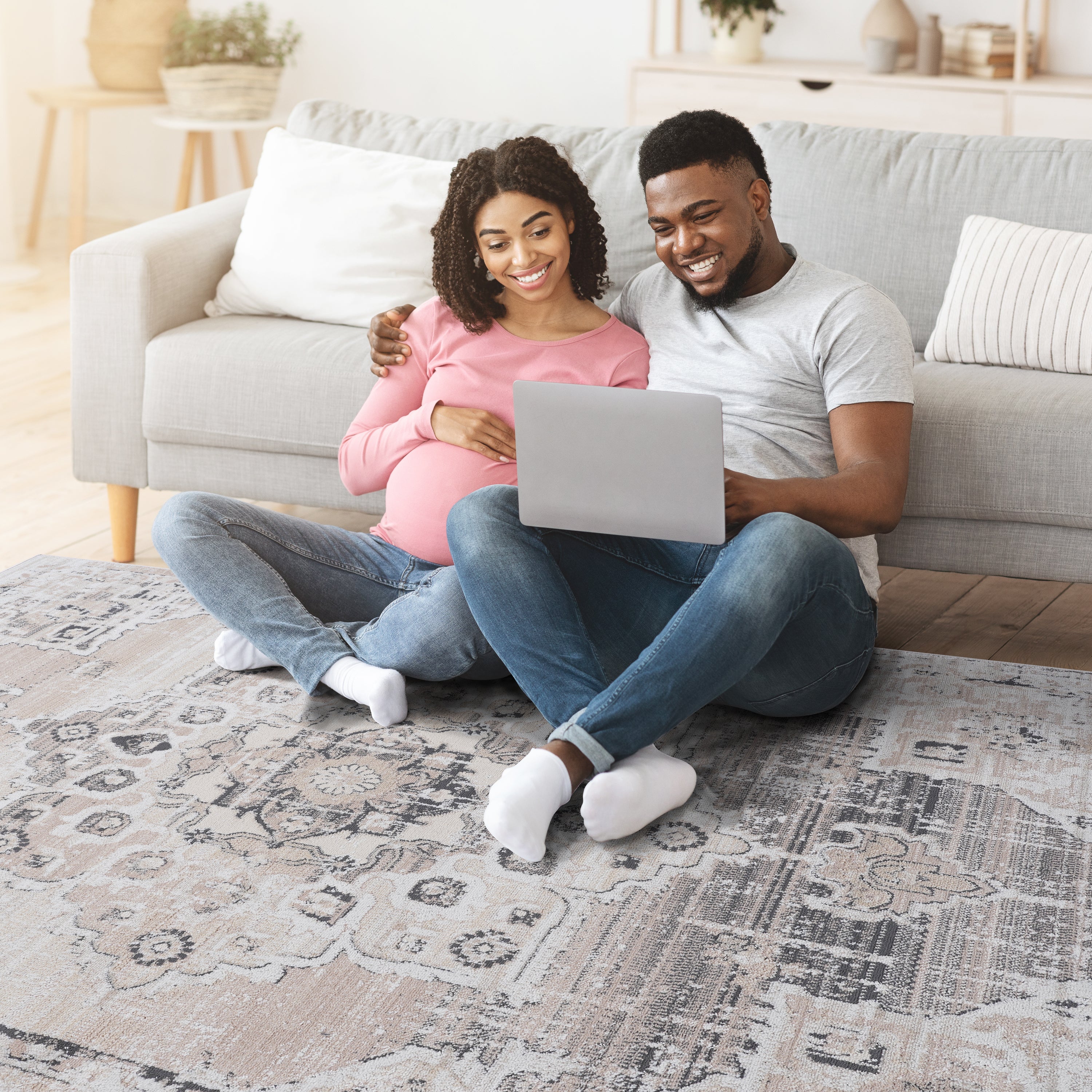 NAAR PAYAS Collection Medallion Non-Shedding  and Stain Resistant Area Rug