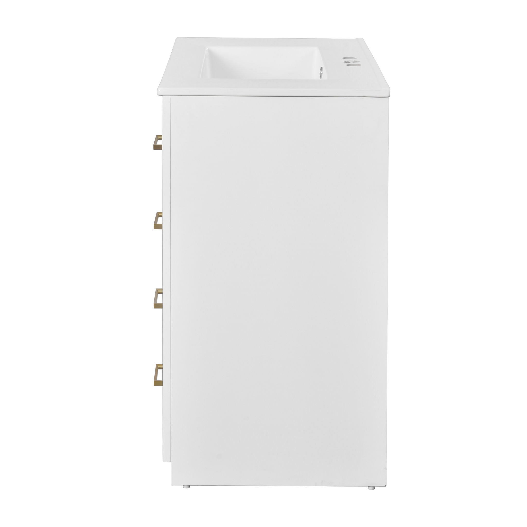 Bathroom Vanity With Sink, Storage Cabinet, Freestanding Set With 3 Drawers & Soft Closing Doors