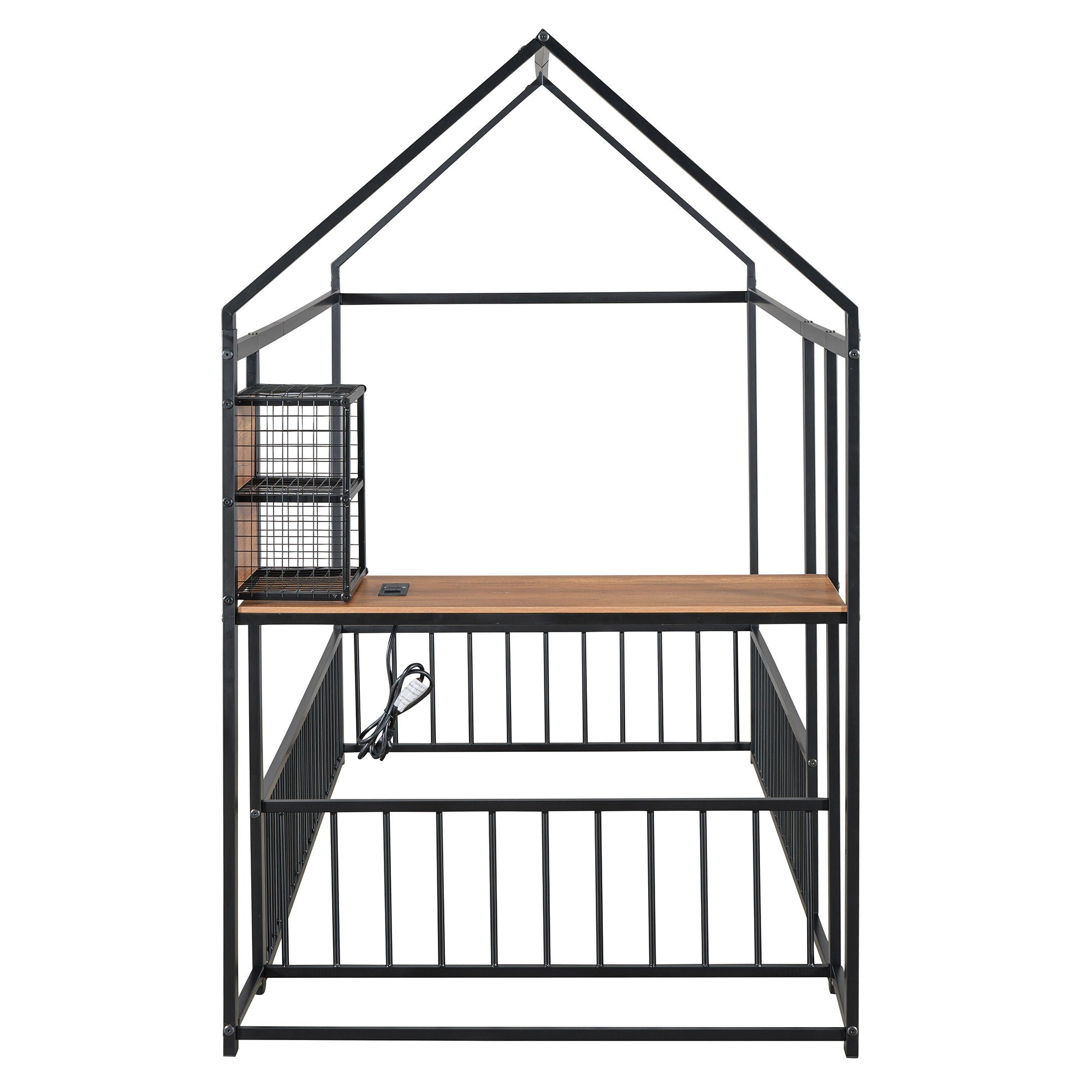 House Frame With Desk, Shelves, Power Outlets And USB Ports