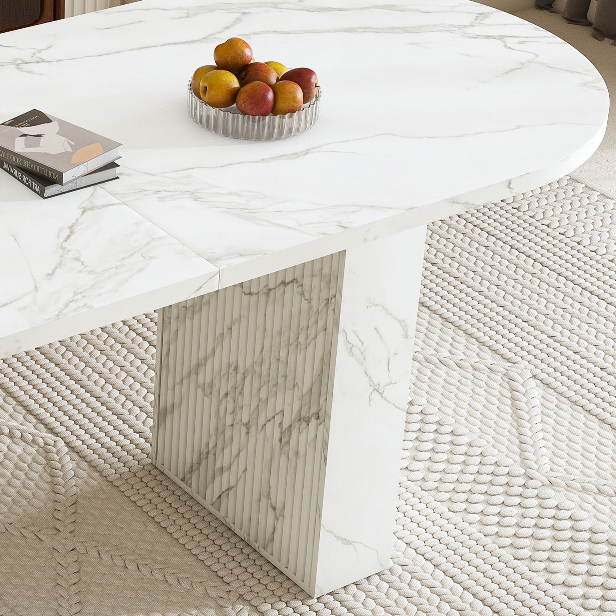 Oval Dining Table - White