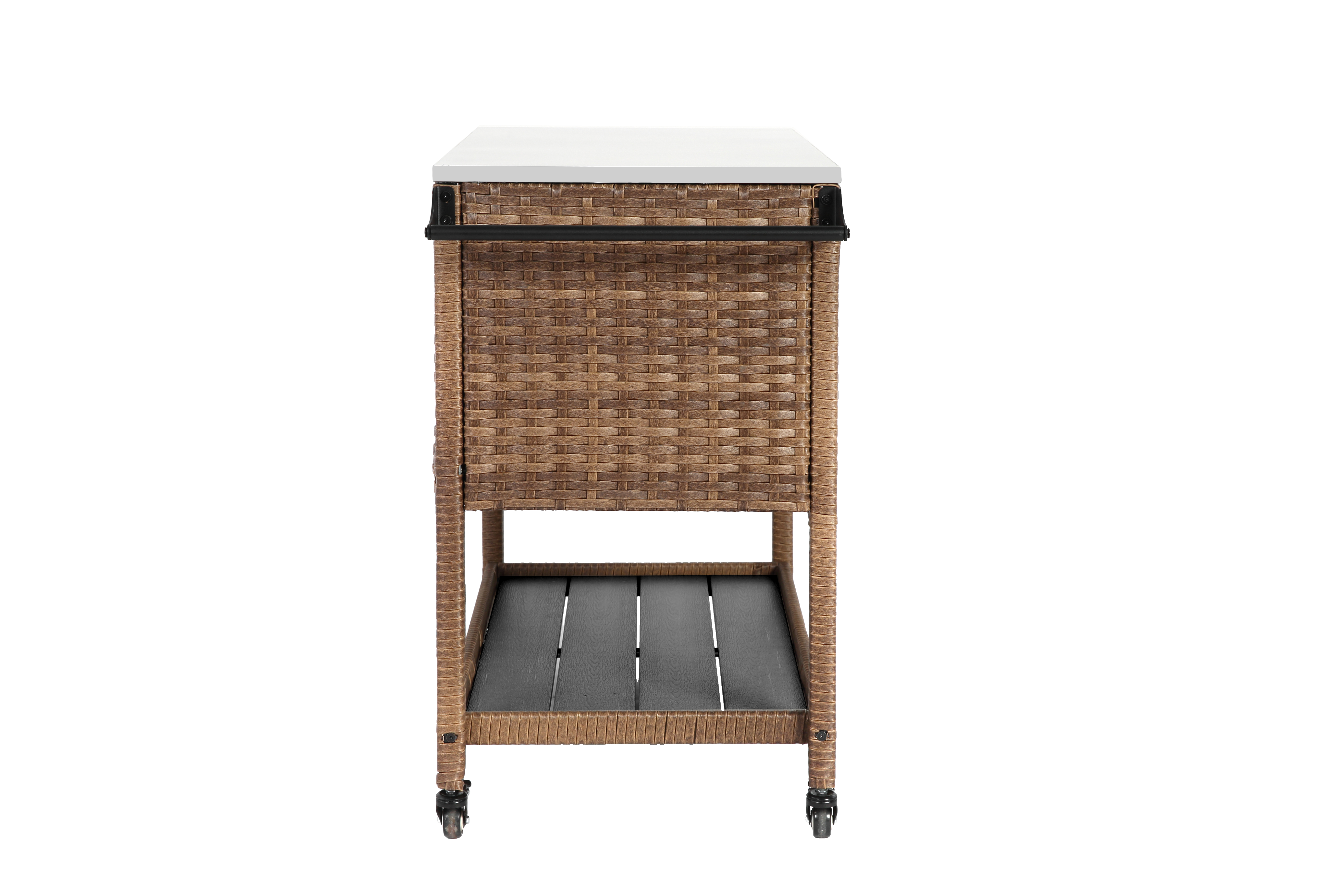 Outdoor Wicker Bar Cart