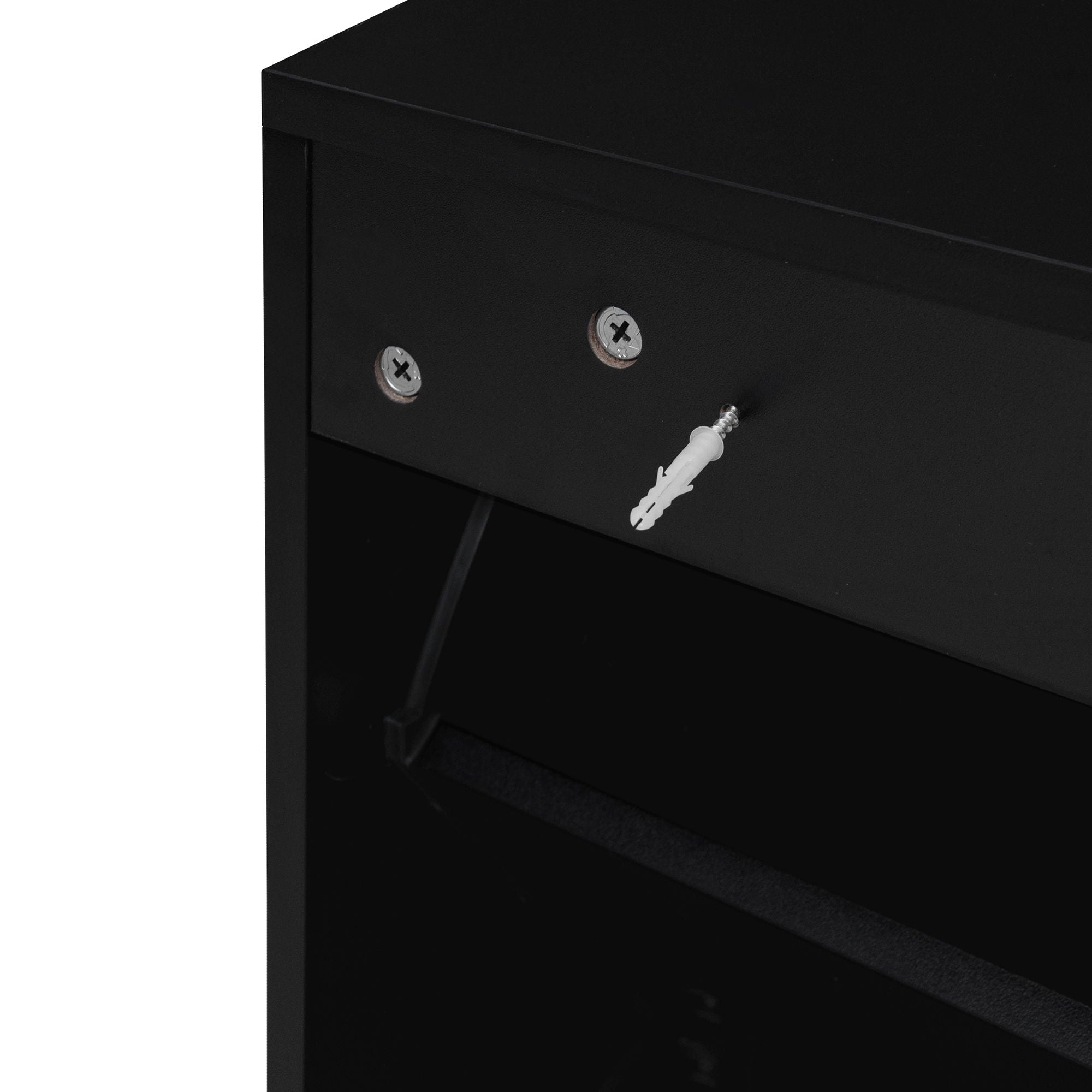 Modern Rattan 3 Door Shoe Rack Cabinet for Entryway