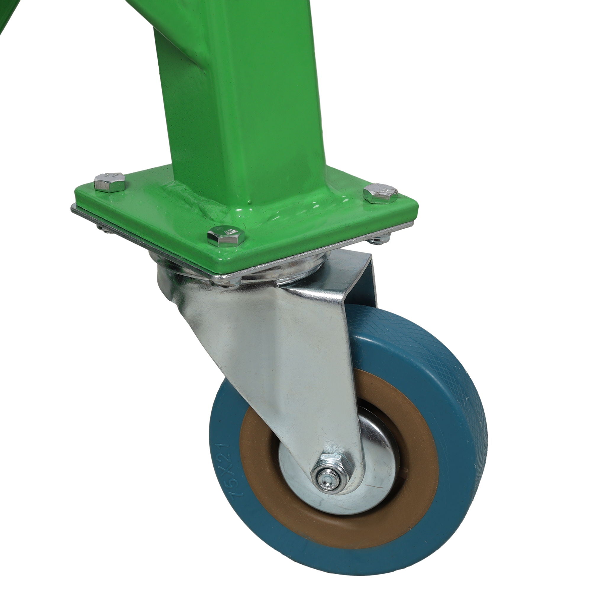 Hydraulic Motorcycle Scissor Jack Lift With Foot Step And Wheels For Dirt Bikes - Black / Green