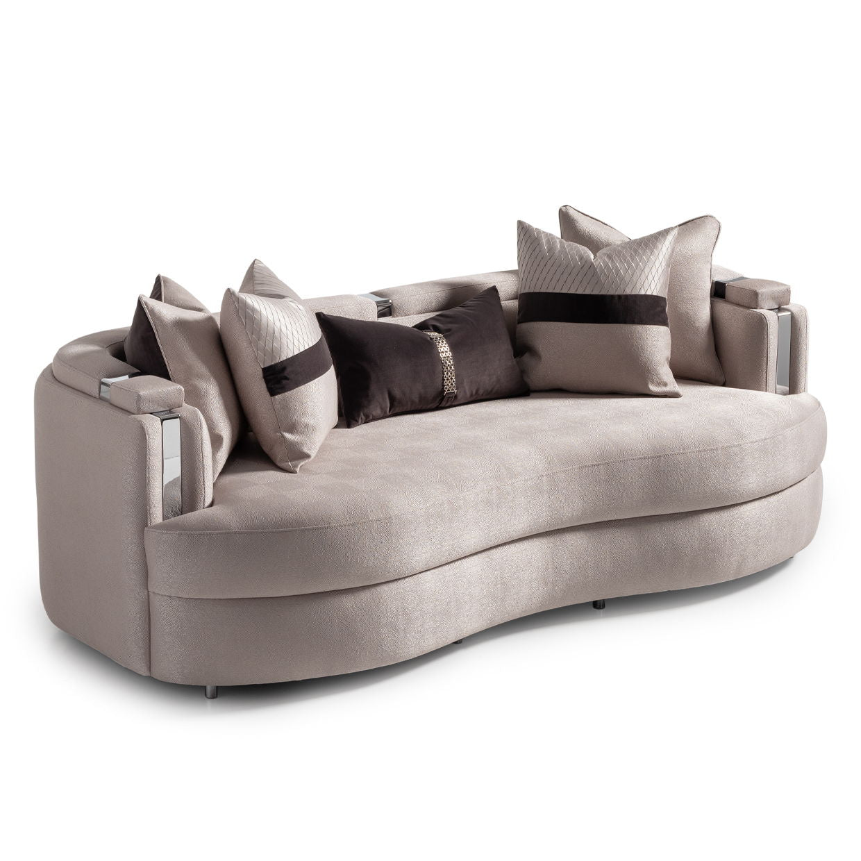 Carmela - Sofa - Zinc/Silver