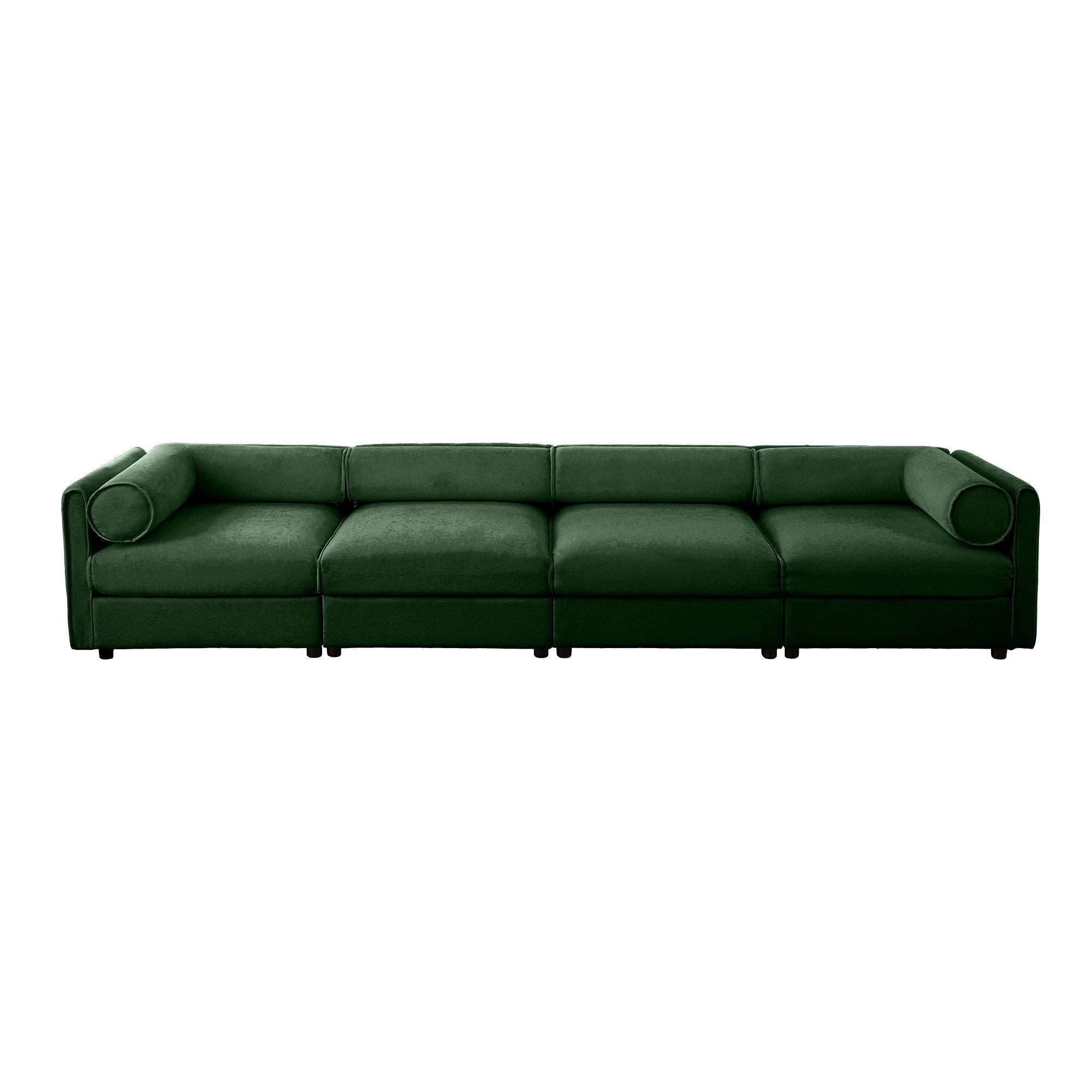 Stylish Chenille Sofa With Storage Seat And Cylindrical Backrest - Best Buy Furniture