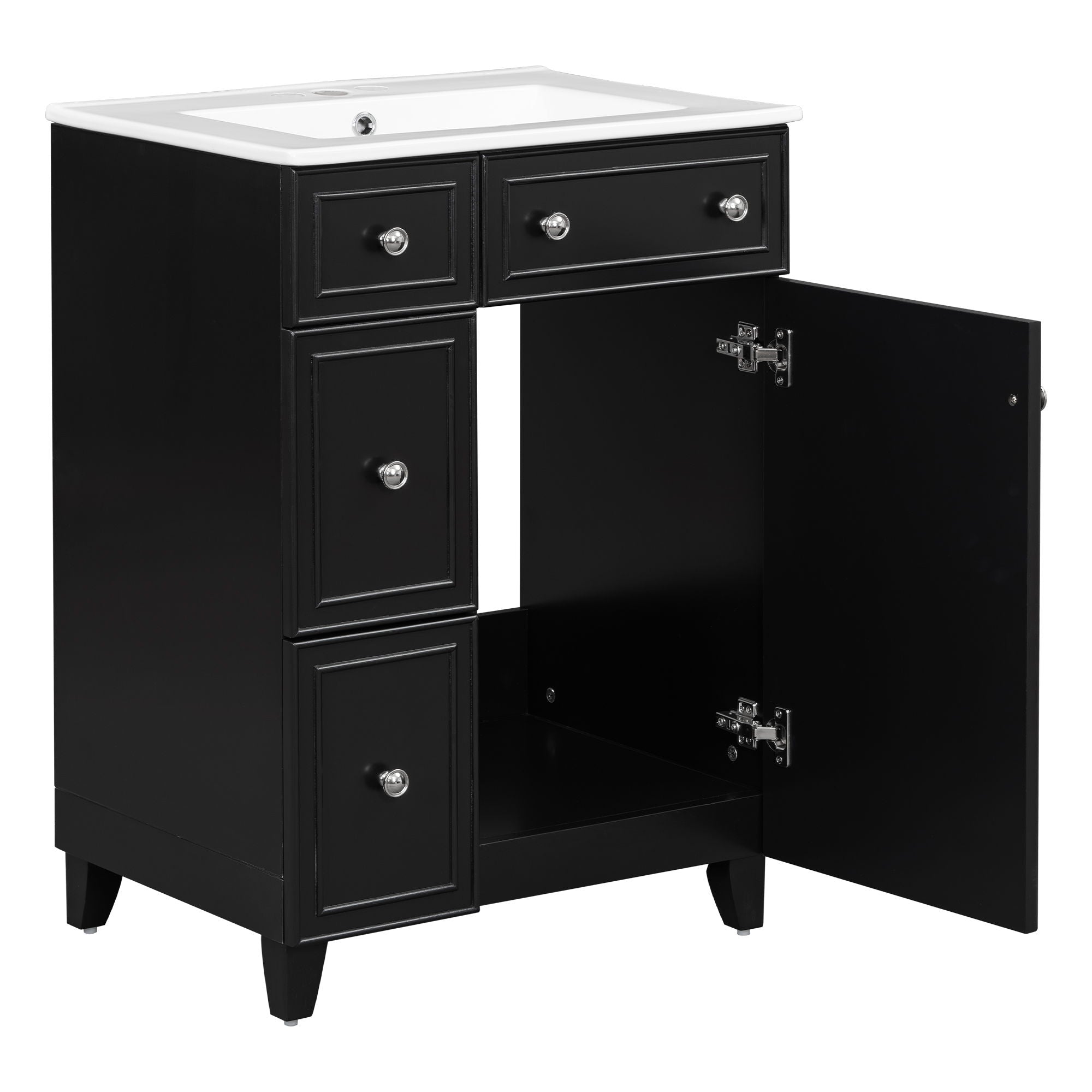 Bathroom Vanity Cabinet With Sink - Black