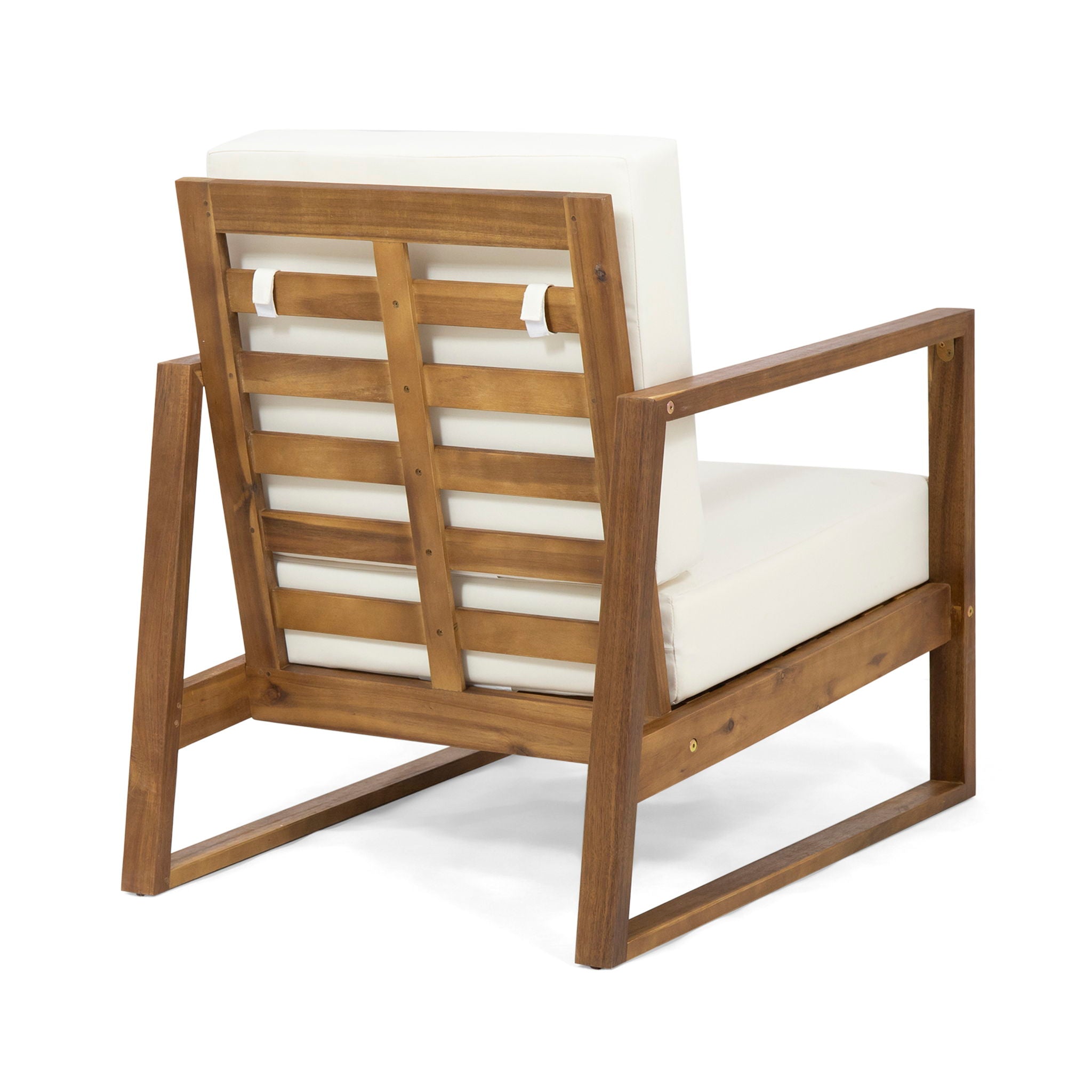 Nexusia - Outdoor Acacia Wood Club Chair With Slat Design
