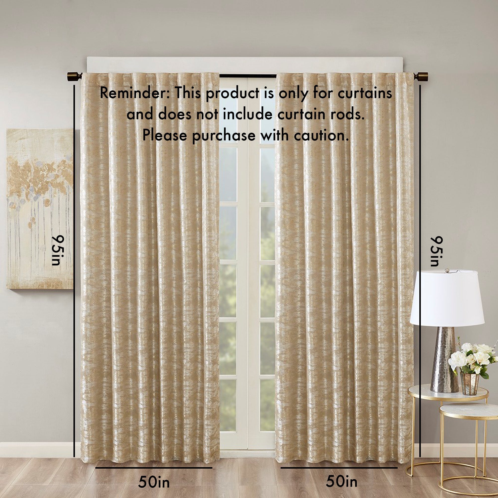 Jacquard lined total blackout rod pocket/back tab curtain panel (only 1 pc panel)