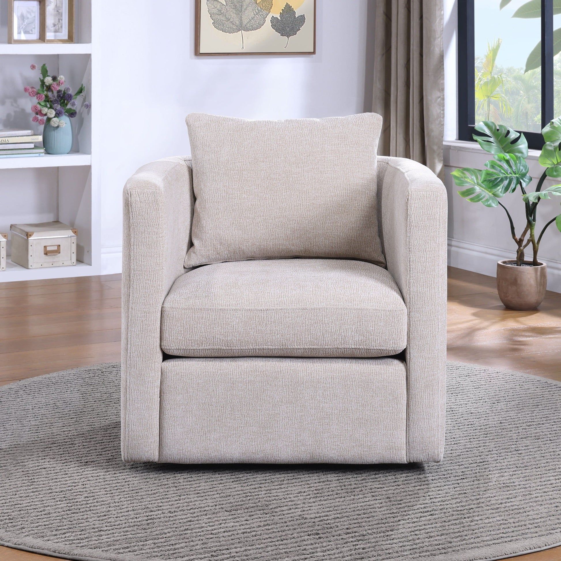 Sutton - Swivel Barrel Chair - Best Buy Furniture