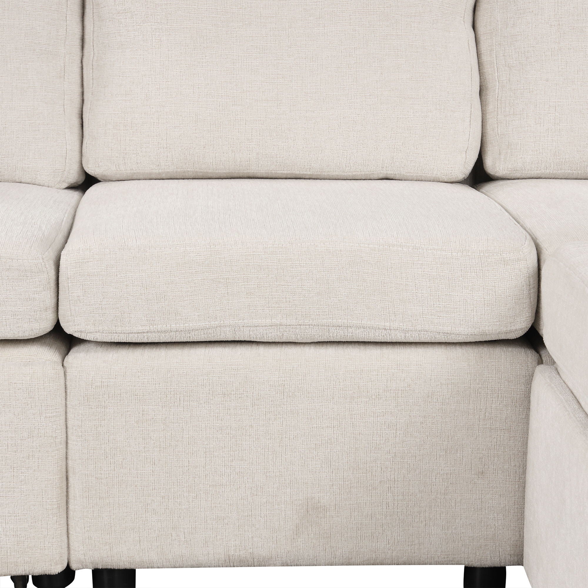 Modern U-Shaped Sectional Sofa Convertible Pull-Out Sofa Bed With USB Ports And Cup Holders