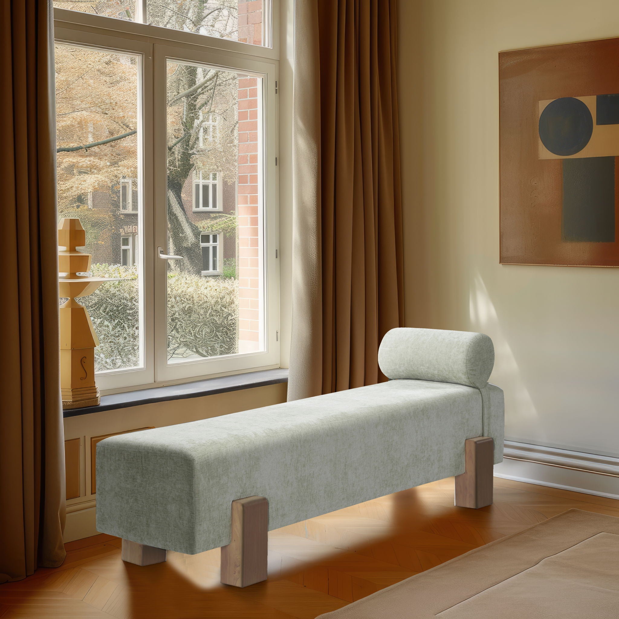 Edison - Bench - Light Brown Base