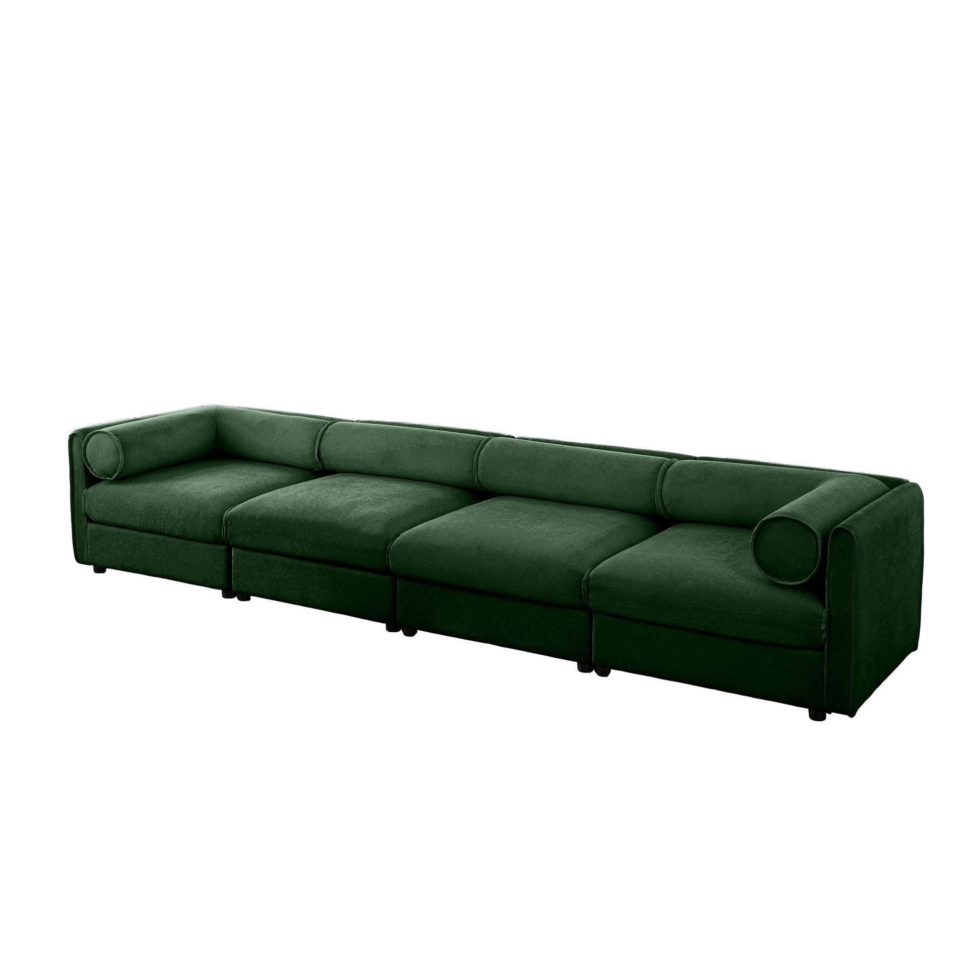Stylish Chenille Sofa With Storage Seat And Cylindrical Backrest - Best Buy Furniture