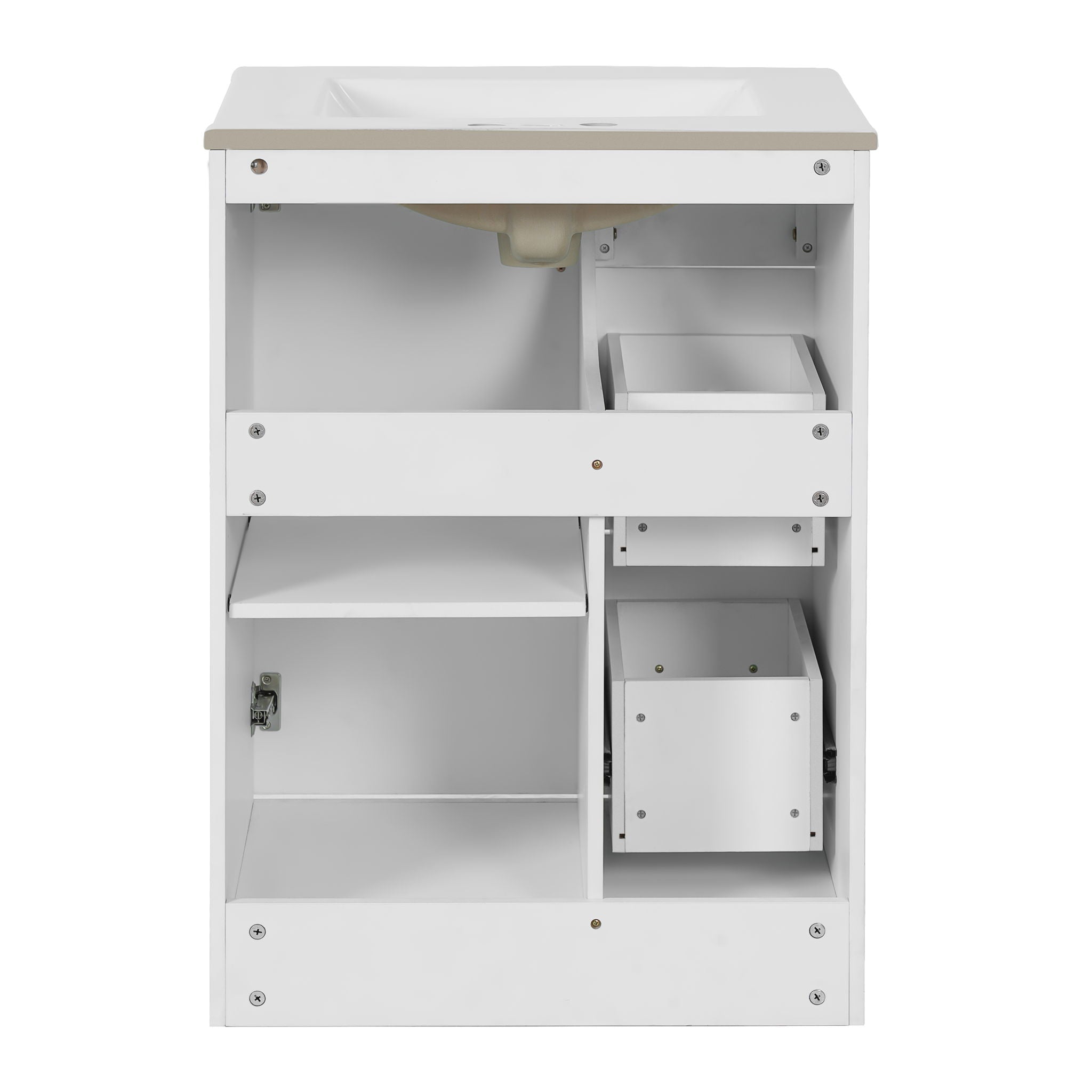 Bathroom Vanity With Under Mount Sink, 2 Drawers And Soft Closing Door