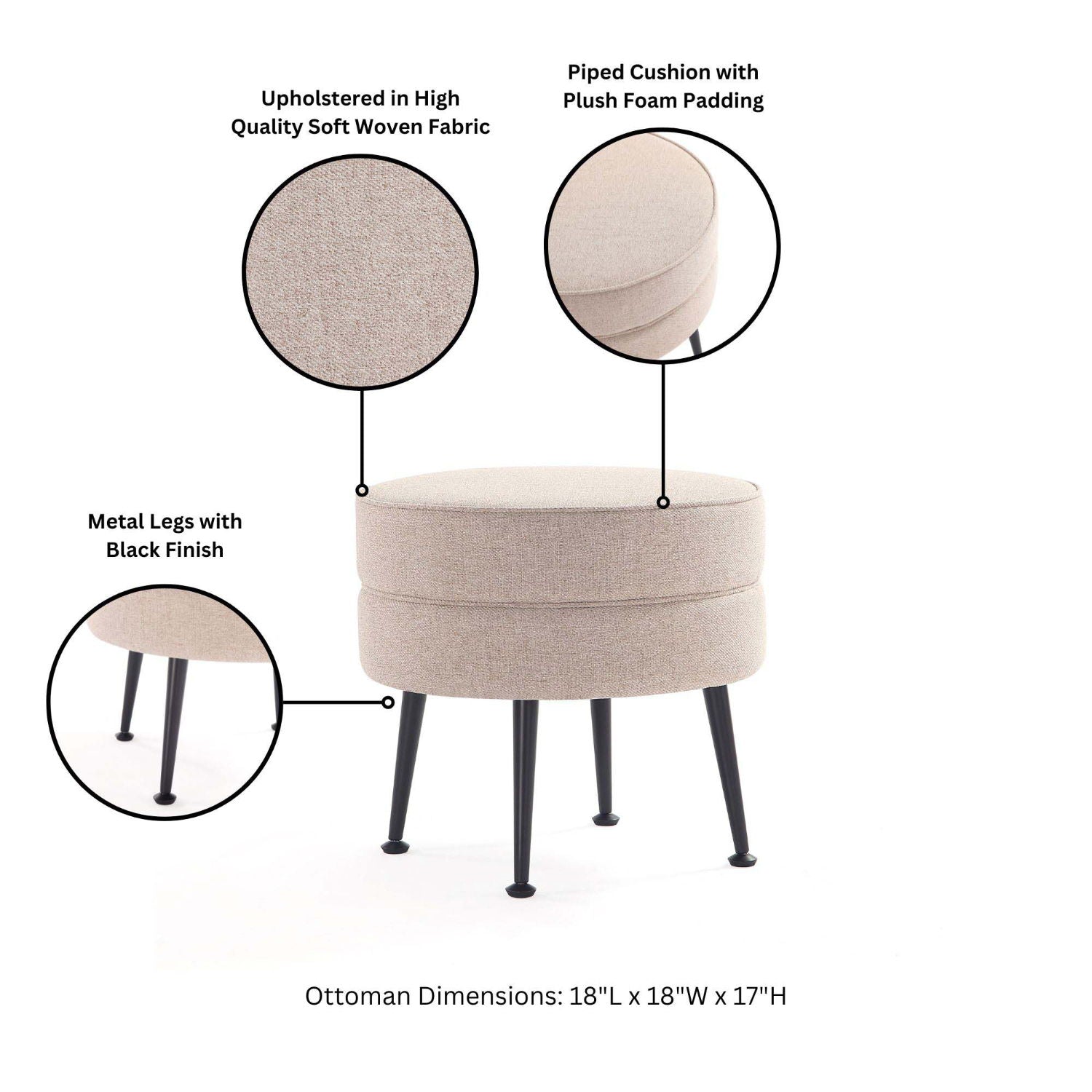 Bailey - Accent Ottoman