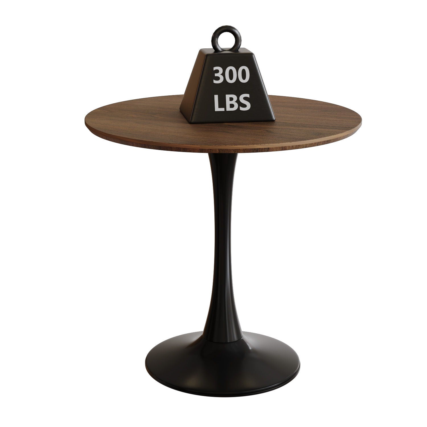 Mid Century Modern Round Dining Table With Top & Pedestal Base