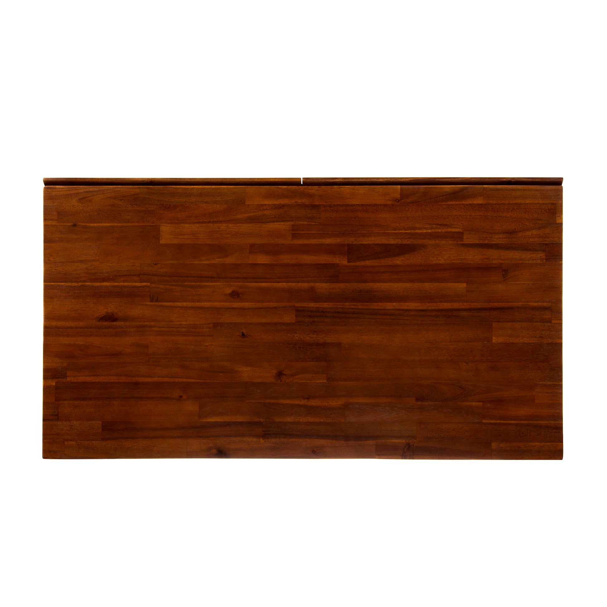 Industrial Style Storage Desk With Acacia Wood Top And Metal Legs - Oak - Best Buy Furniture