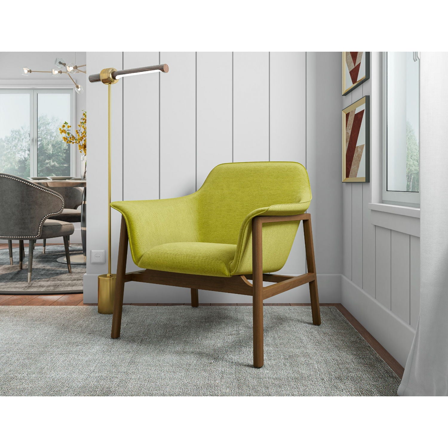 Miller - Weave Accent Armchair - Green