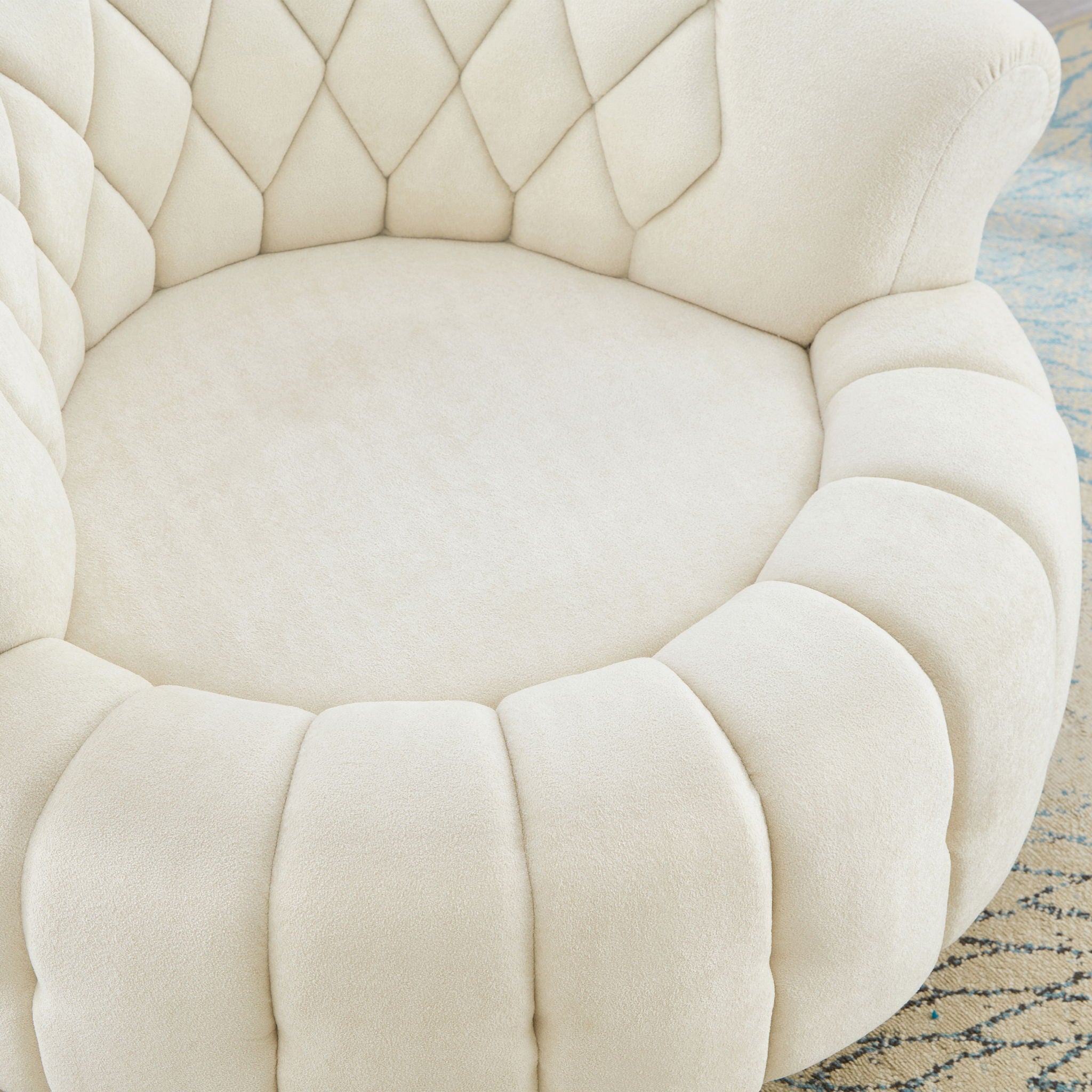 Round Swivel Accent Chair With Rotation
