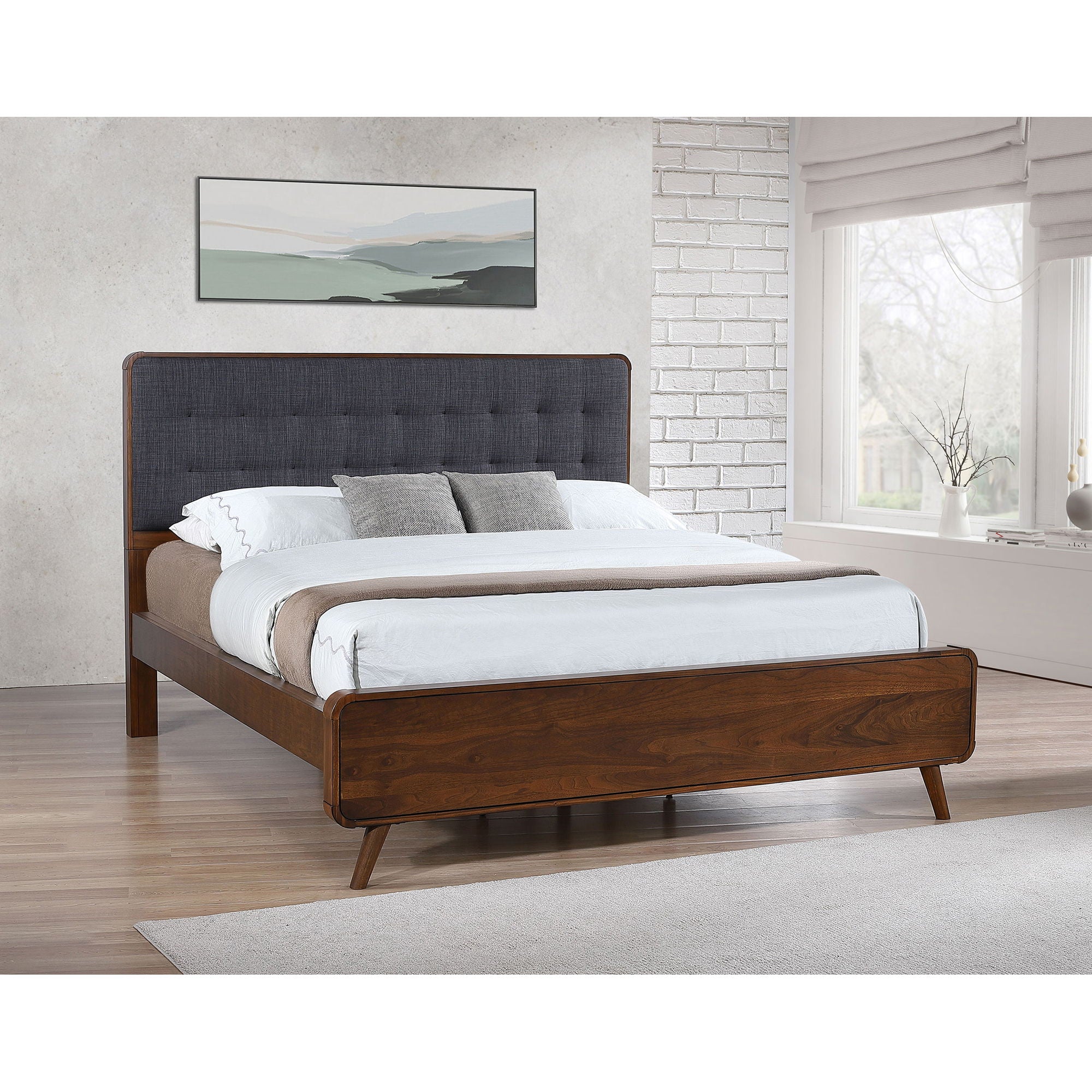 Carson Carrington - Platform Bed With Tufted Upholstery