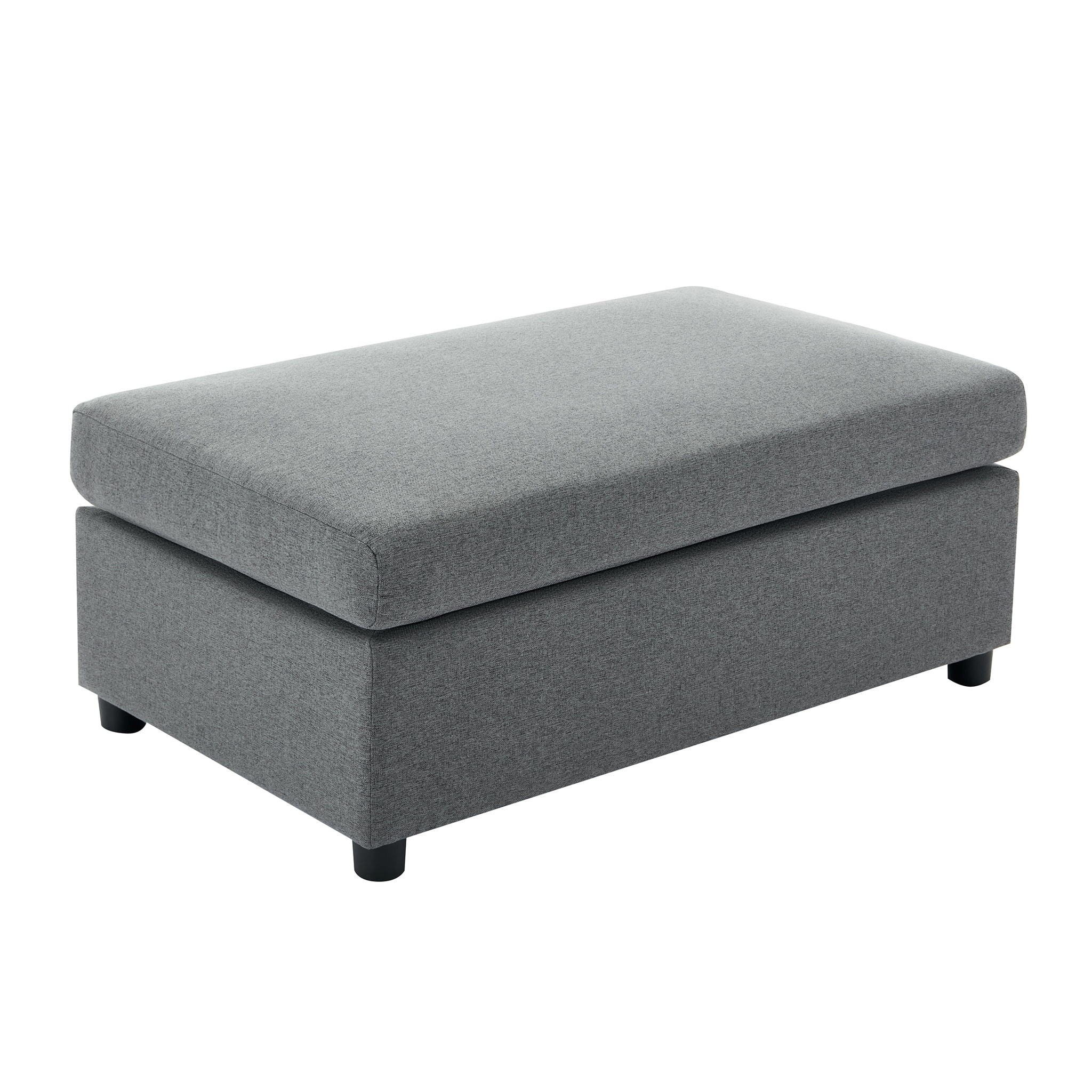 Wide Modern Oversized Armchair With Ottoman Stool, Single Sofa With Lumbar Support, Accent Chair