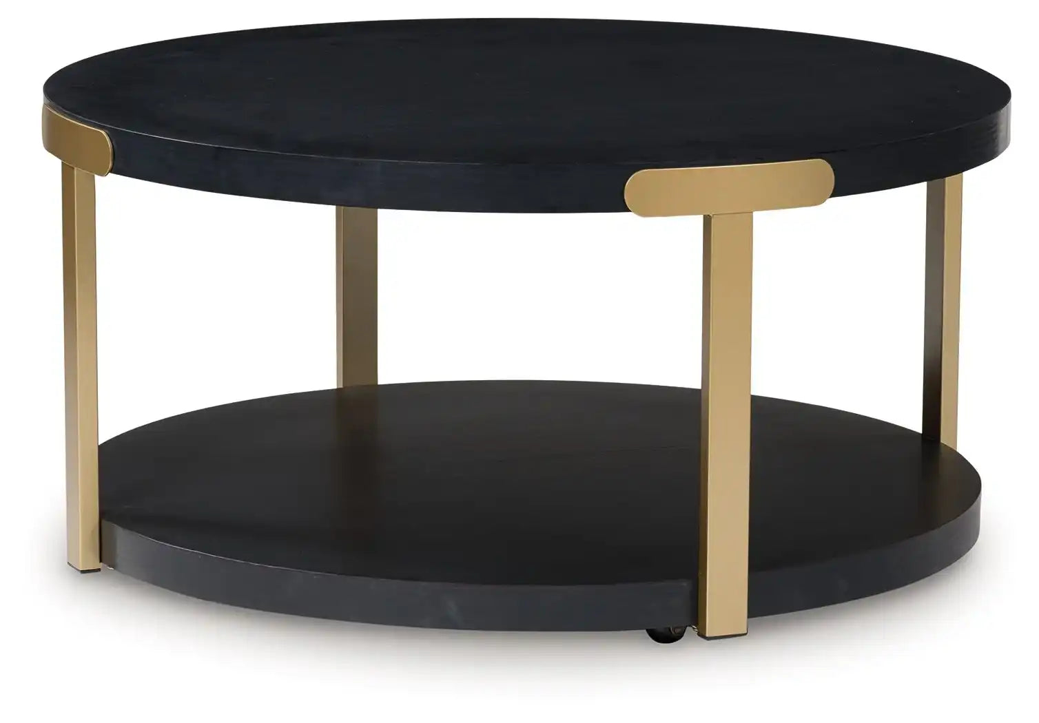 Shylore - Occasional Table Set (Set of 3) - Black / Brass Finish - Best Buy Furniture