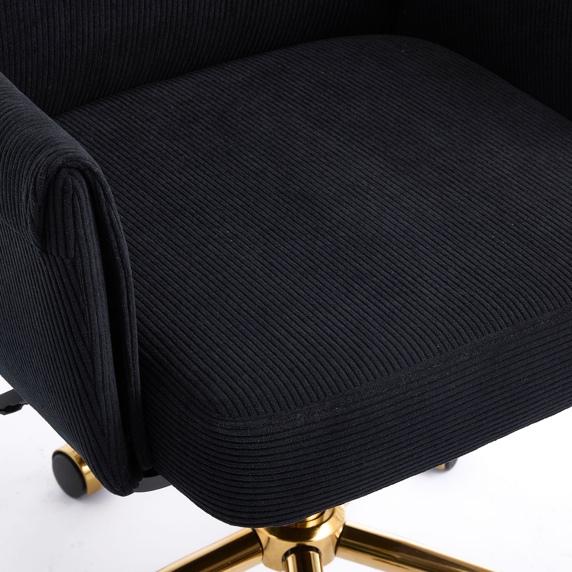 Ergonomic Mid-Back Office Chair With Striped Velvet Fabric