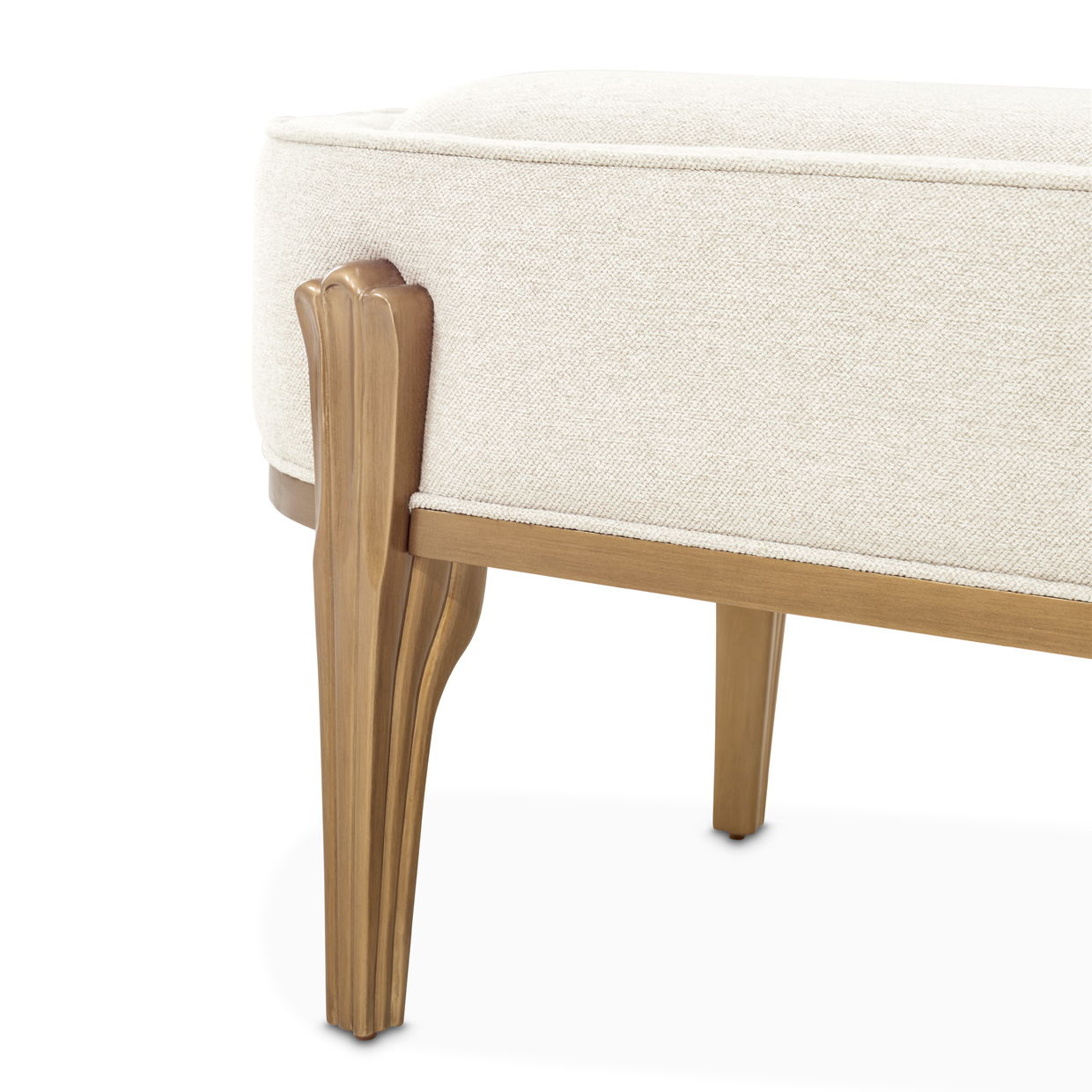 Camellia Field - Accent Bench - Beige / Gold
