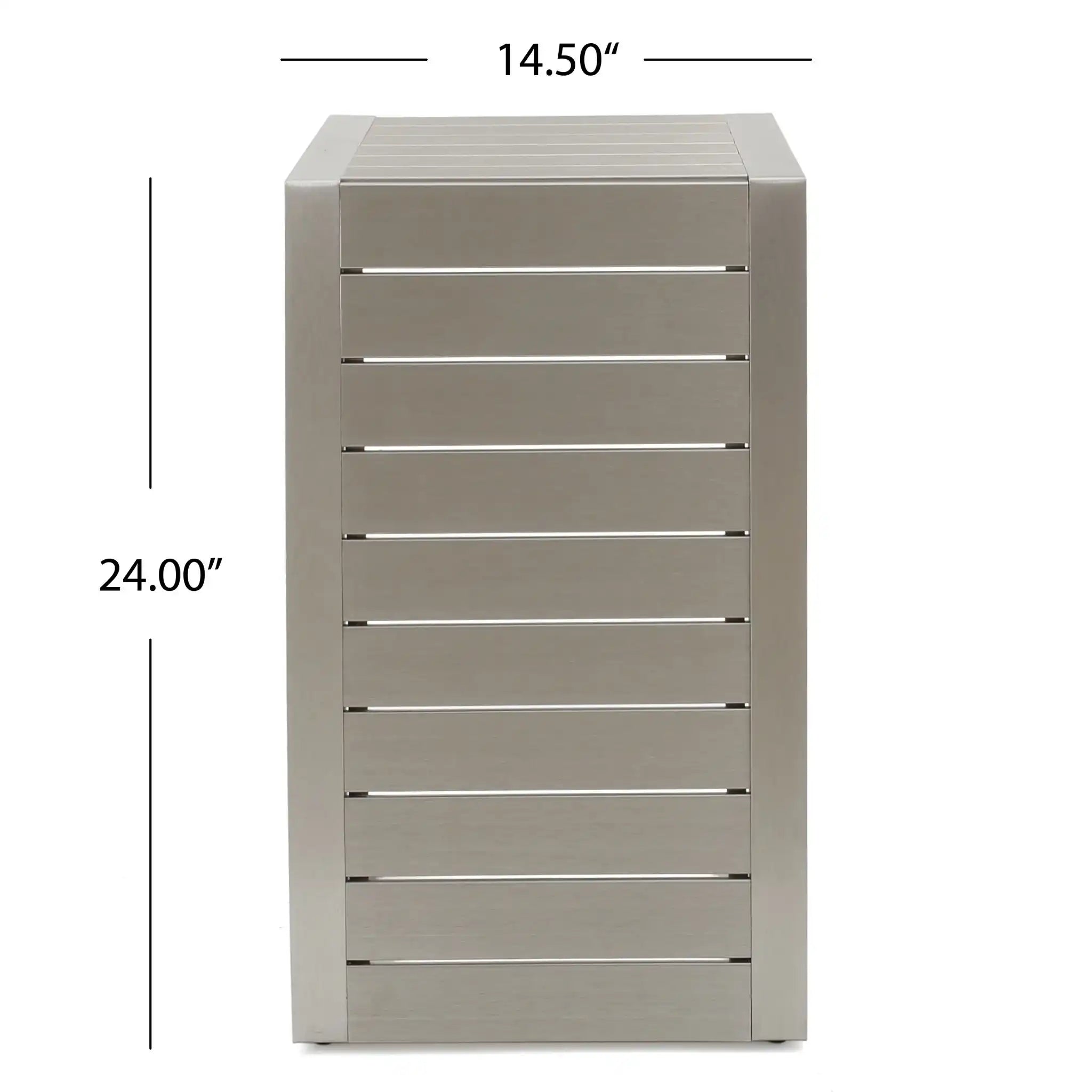 Aluminum Outdoor C - Shaped Side Table For Patio