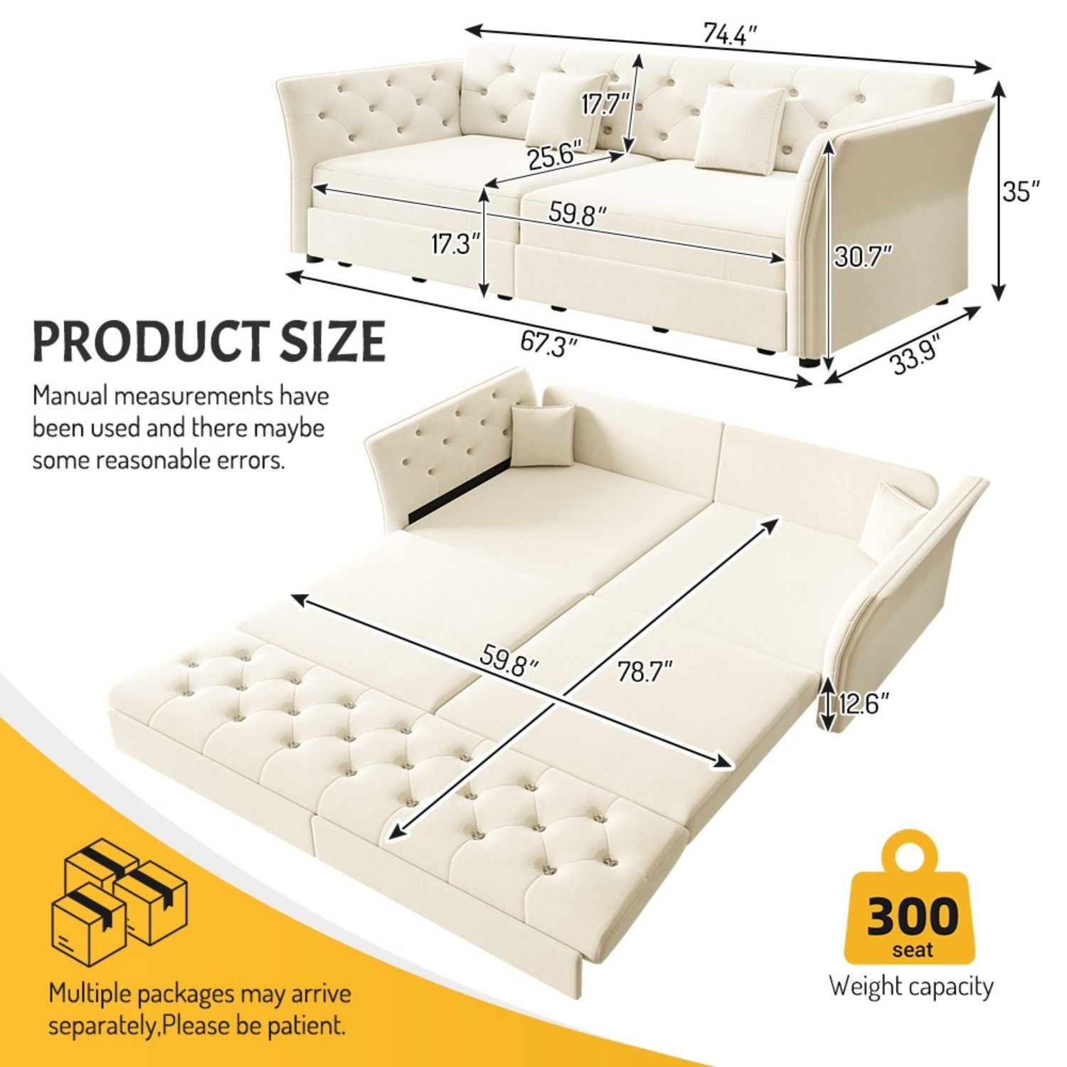 Oversize Pull Out Sofa Bed For Living Room