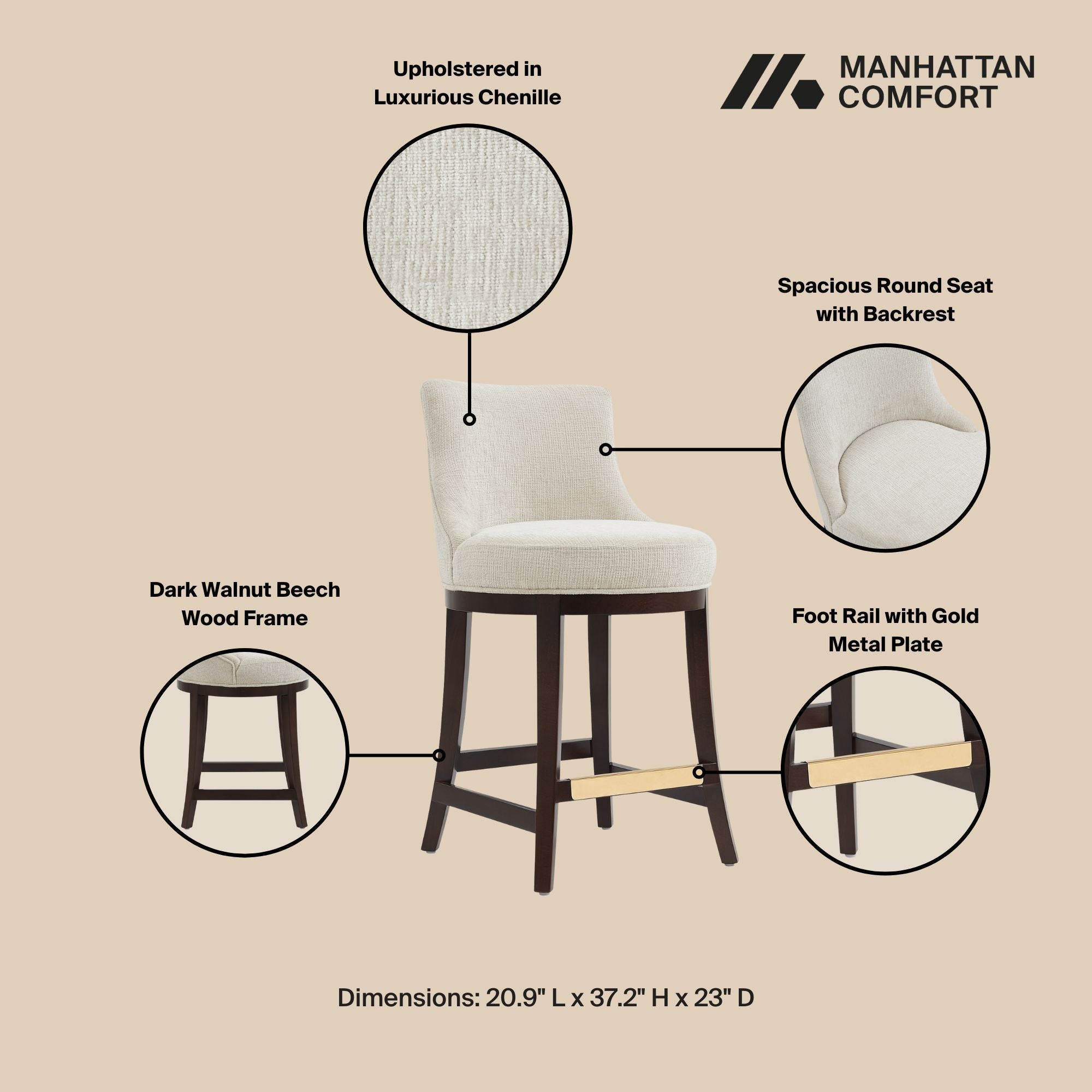 Lucia - Counter Stool