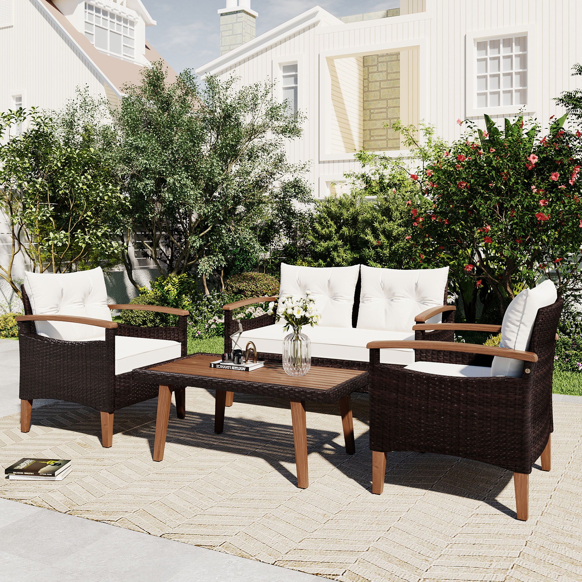 4 Piece Garden Furniture, Patio Seating Set
