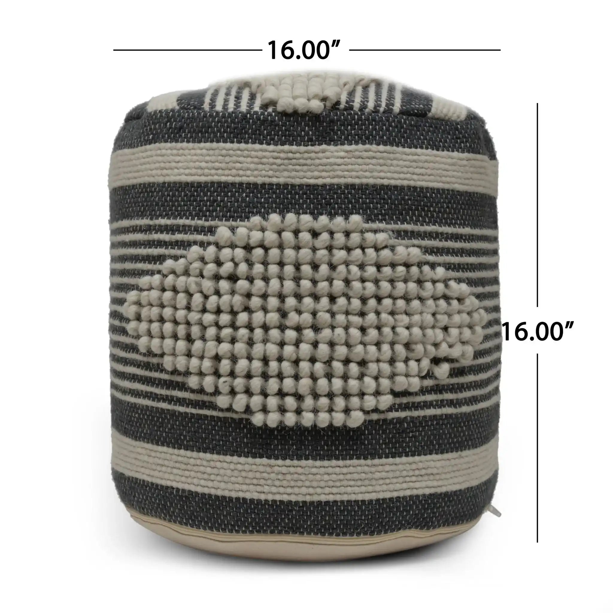 Diamond - Handcrafted Cylindrical Pouf