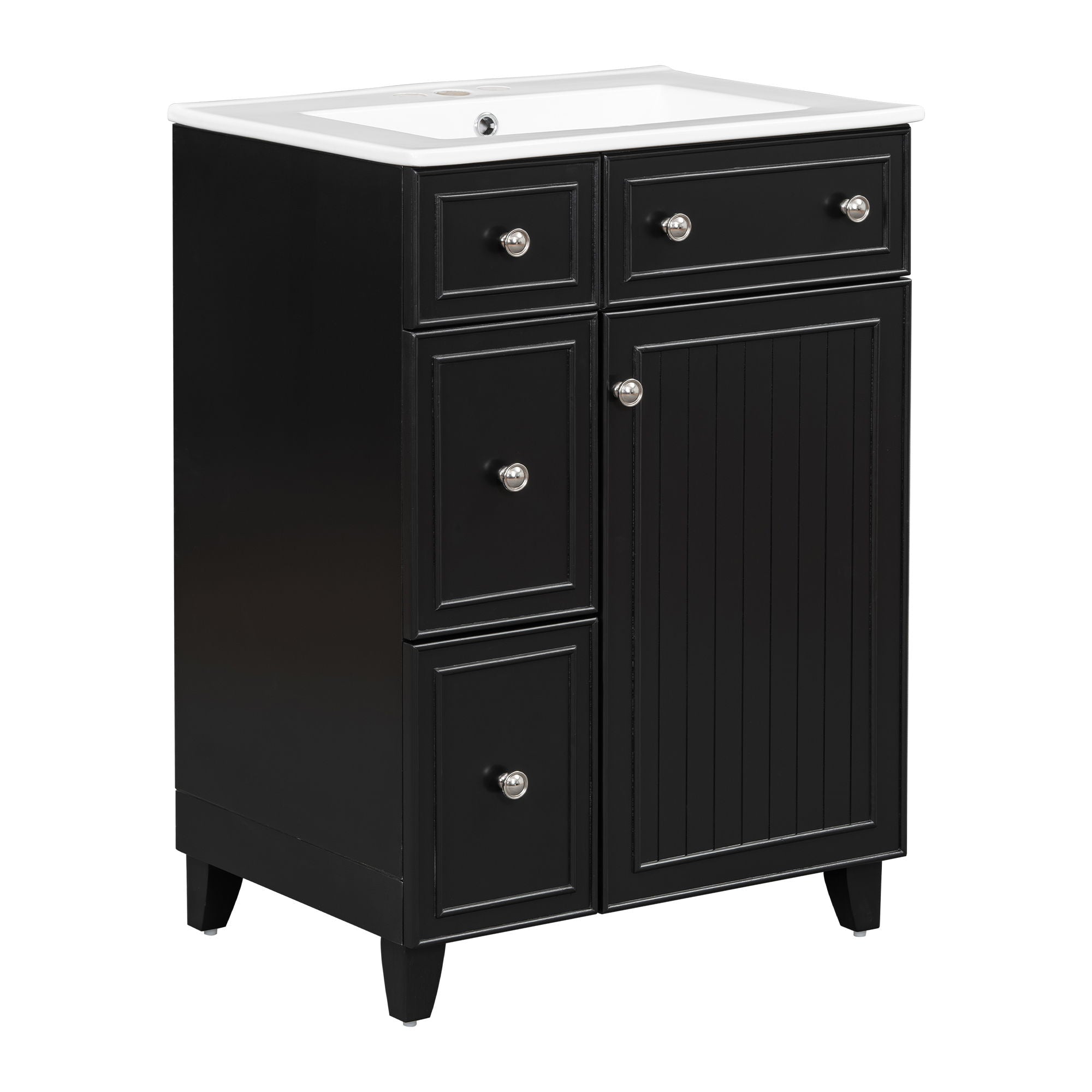 Bathroom Vanity Cabinet With Sink - Black