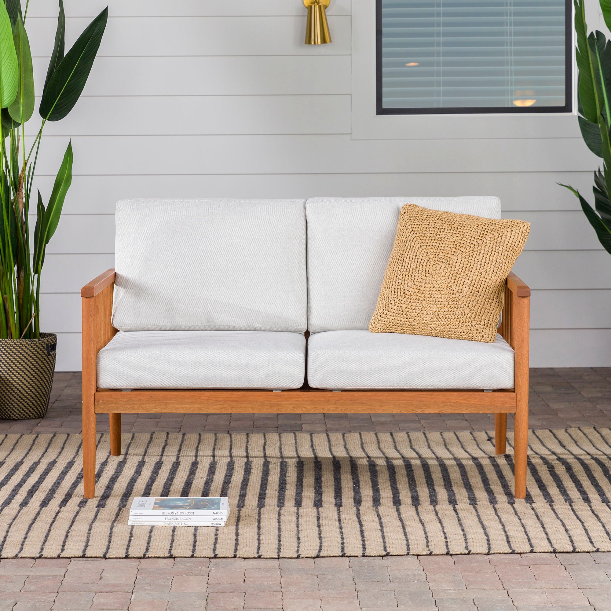 Contemporary Cushioned Patio Triple Lounge